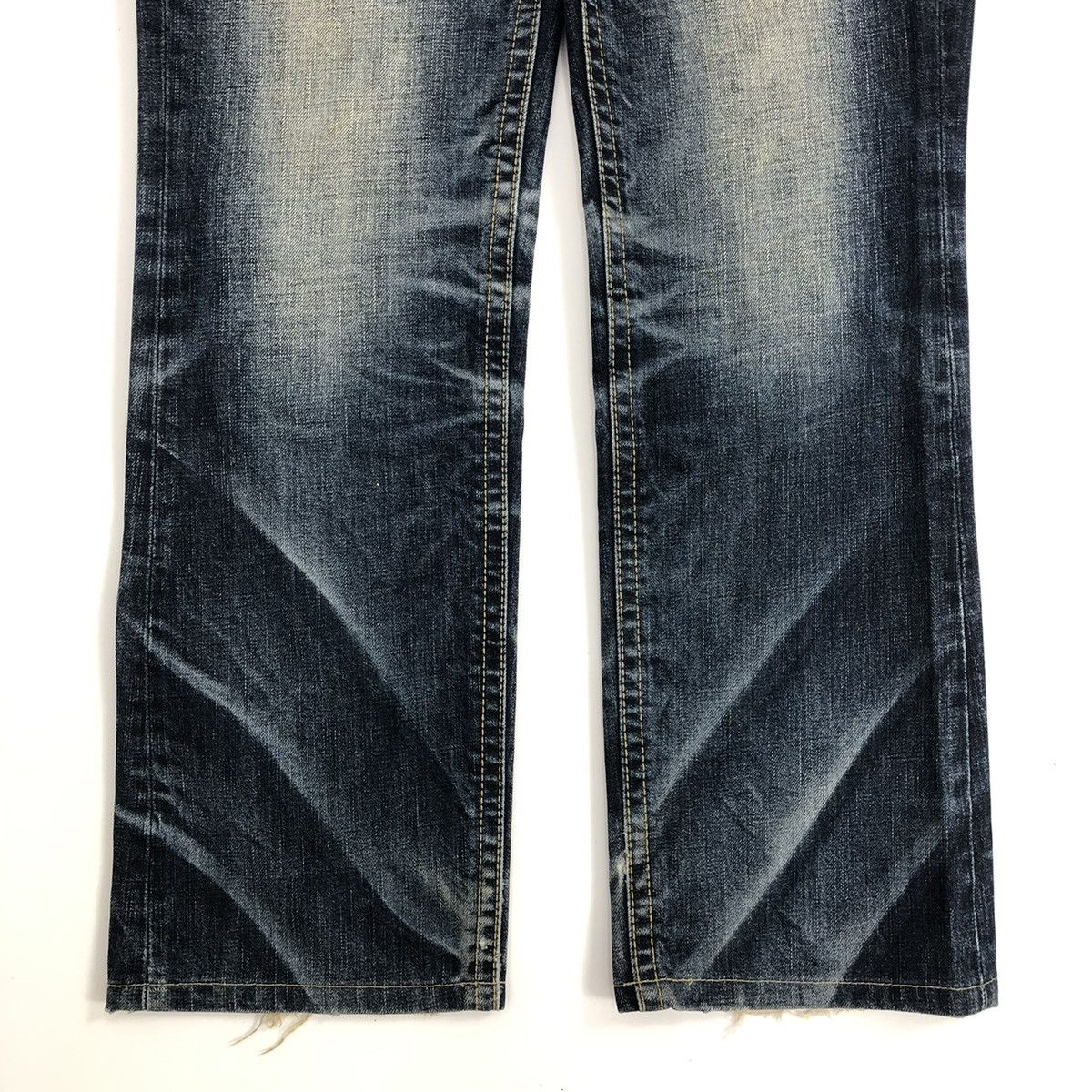 If Six Was Nine 2000s Lolita Distressed Mudmax Lgb Bootcut Flared Jeans Y2K Size US 29 - 7 Thumbnail