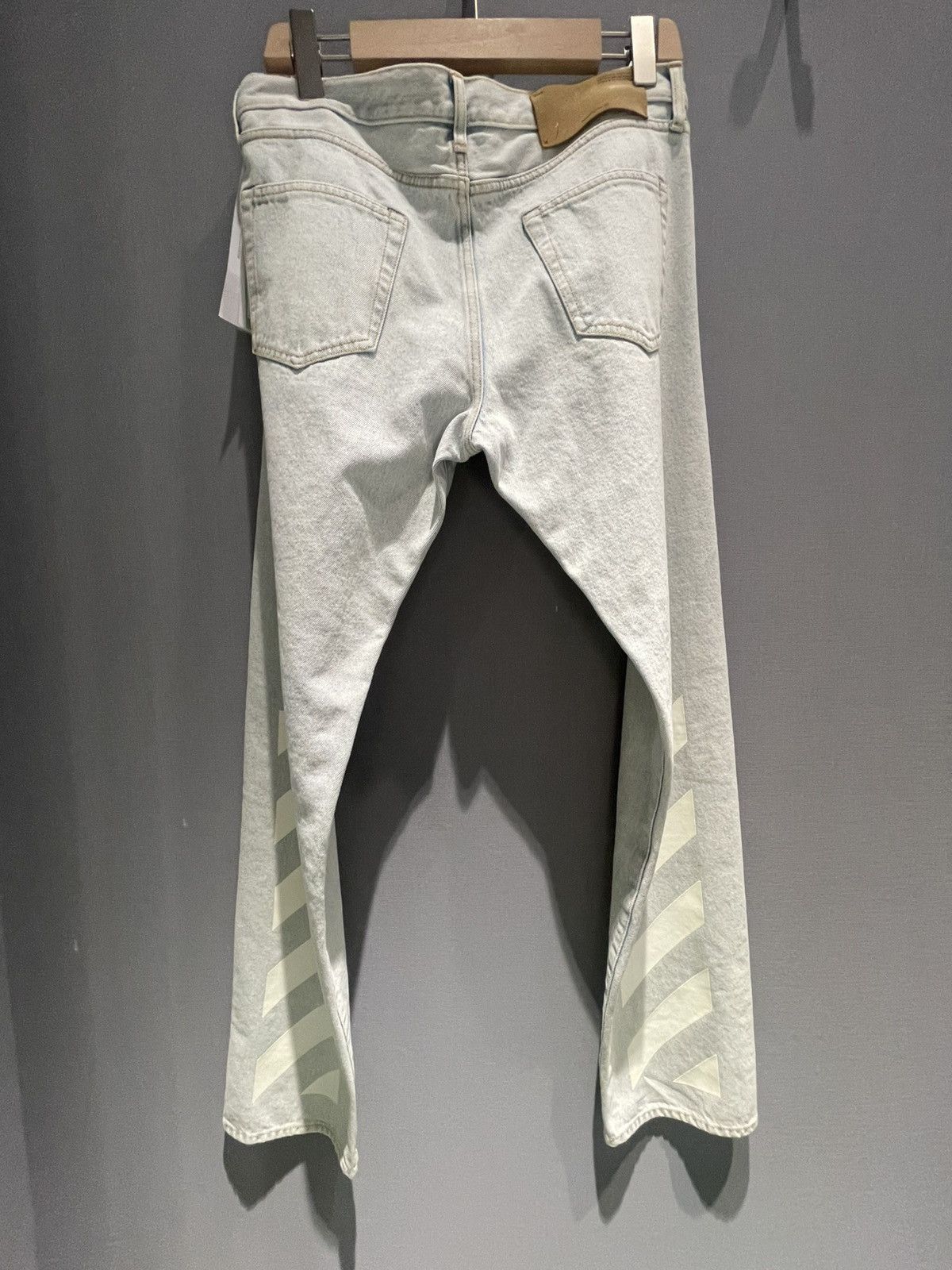 Off-White NWT Off-White Diag Tab Slim Jeans Blue White Size 34 Size US 34 / EU 50 - 2 Thumbnail