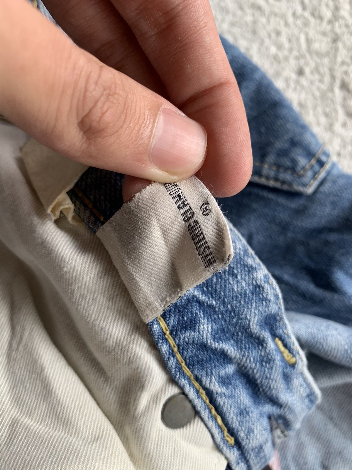 Hysteric Glamour × Japanese Brand HYSTERIC GLAMOUR REWORK LOW RISE SELVEDGE DISTRESSED DENIM🎌 Size US 27 - 19 Thumbnail