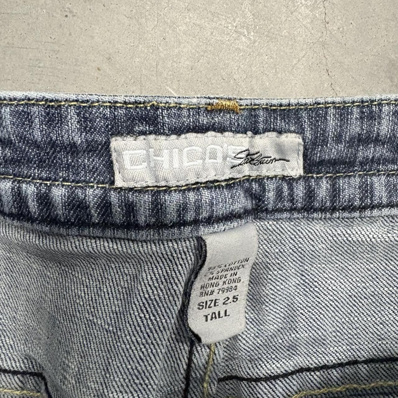 Chicos Crazy Vintage Y2K/2000s Flare Bootcut Dark Blue Wash Denim Jeans! Size US 32 / EU 48 - 8 Thumbnail