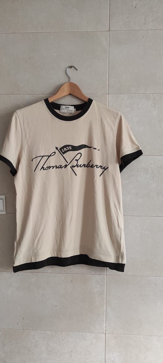 Burberry × Vintage Vintage Thomas Burberry T shir twith Brand Print Slim Fit. Size US M / EU 48-50 / 2 - 1 Thumbnail