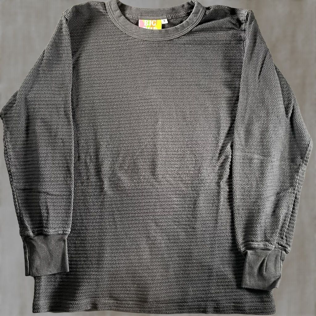 Vintage VINTAGE Big Bud Shirt Womens Small Charcoal Waffle Thermal Knit Crewneck Made in USA Size S / US 4 / IT 40 - 1 Thumbnail