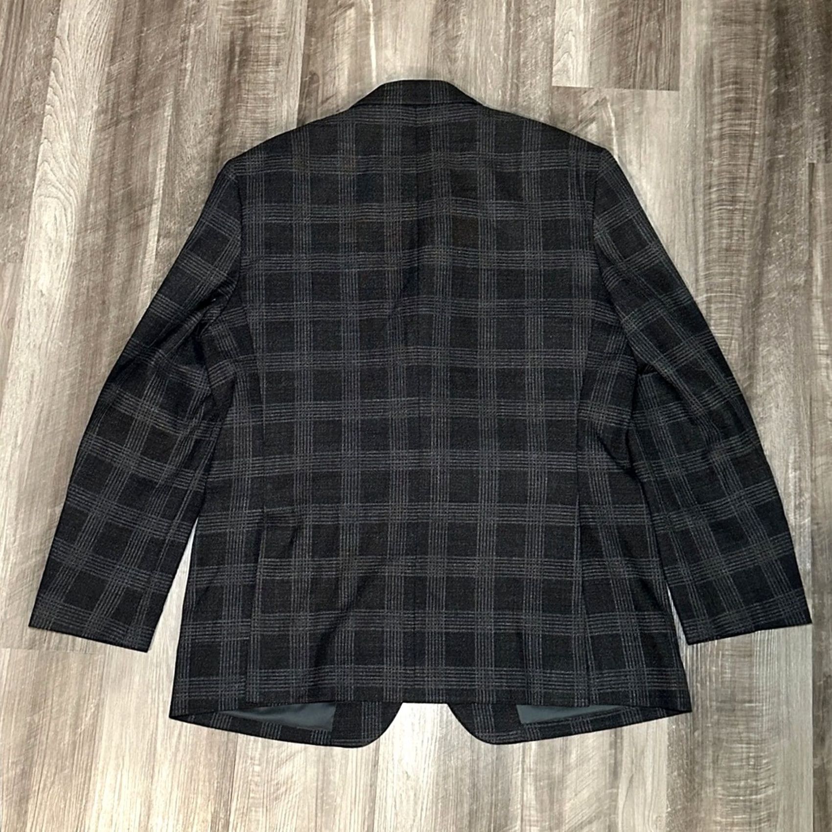 Jos. A. Bank Jos. A. Bank Traveler Tailored Fit Sport Coat 46L Wool Blend Black Mens Jacket 2 Piece Slim Fit Size US S / EU 44-46 / 1 - 2 Thumbnail