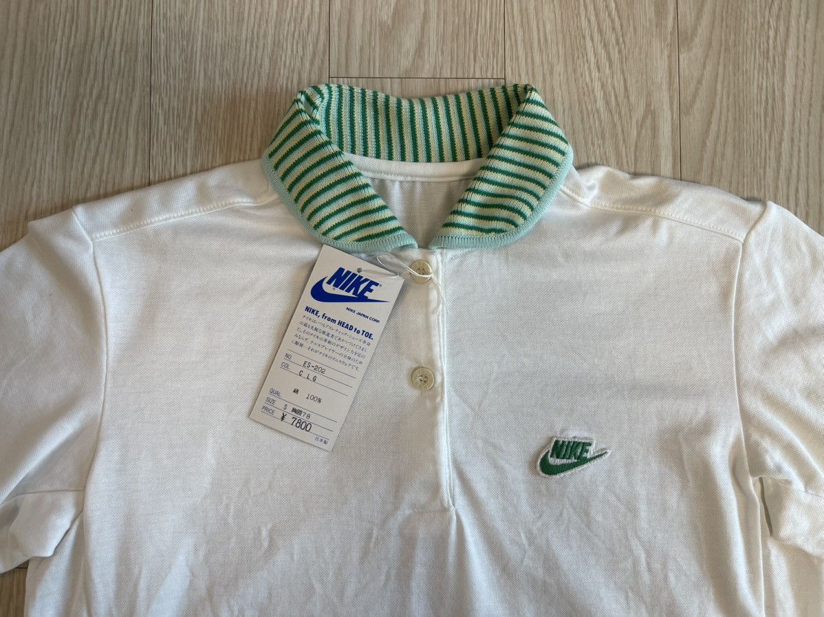 Nike Nike Blue Tag Japan Edition 80’s Vintage Polo Pique T-shirt Size S / US 4 / IT 40 - 2 Thumbnail