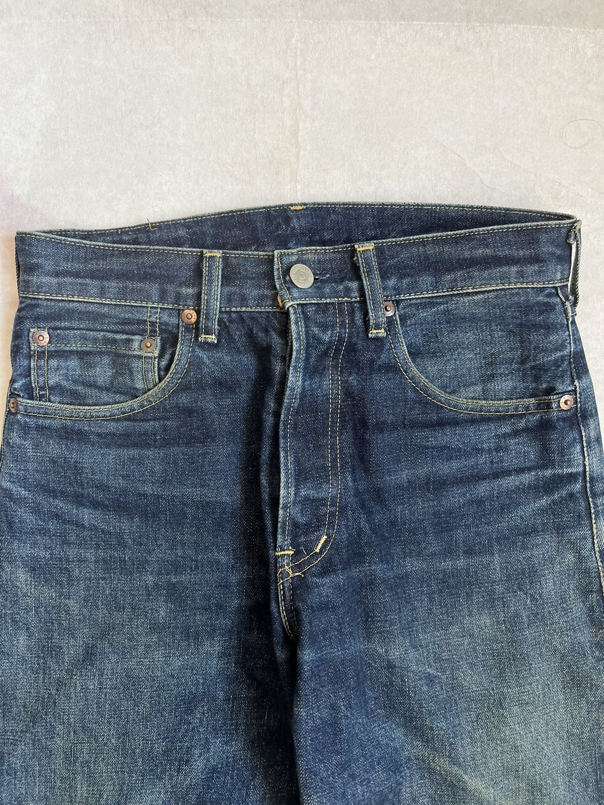 Levi's Vtg Levis 503B Big E Selvedge Denim Fly Button Size US 28 / EU 44 - 7 Thumbnail
