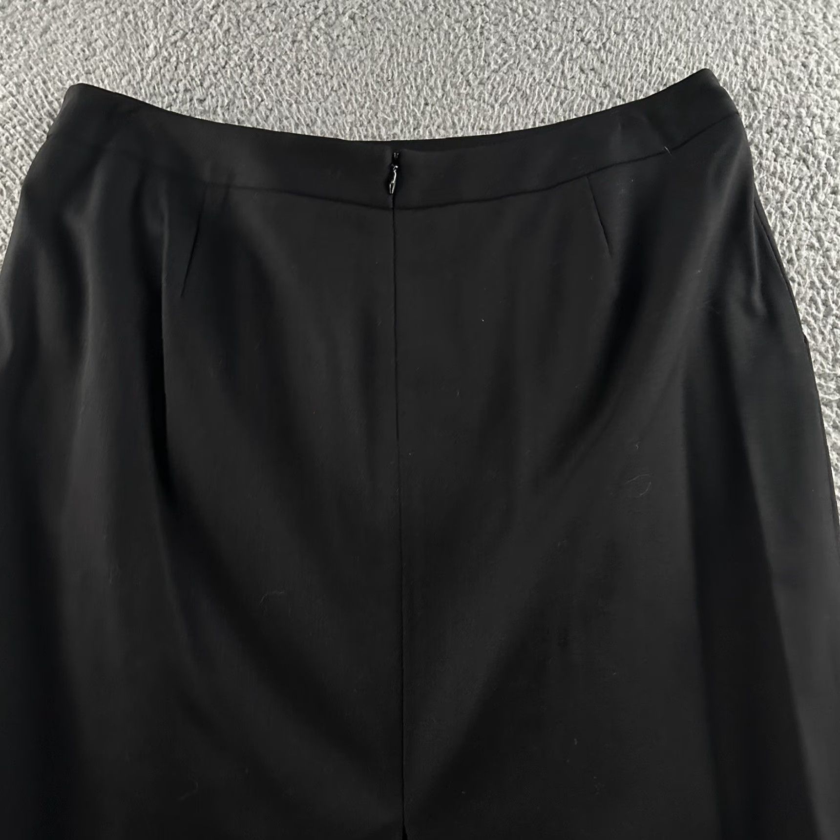 Vintage VINTAGE Lafayette 148 New York Womens Skirt Black 12P Petite Career Lined Wool Blend Knee Length Pencil Wool Blend Spandex Lined Women Skirt Mens? Size 34" / US 12 / IT 48 - 6 Thumbnail