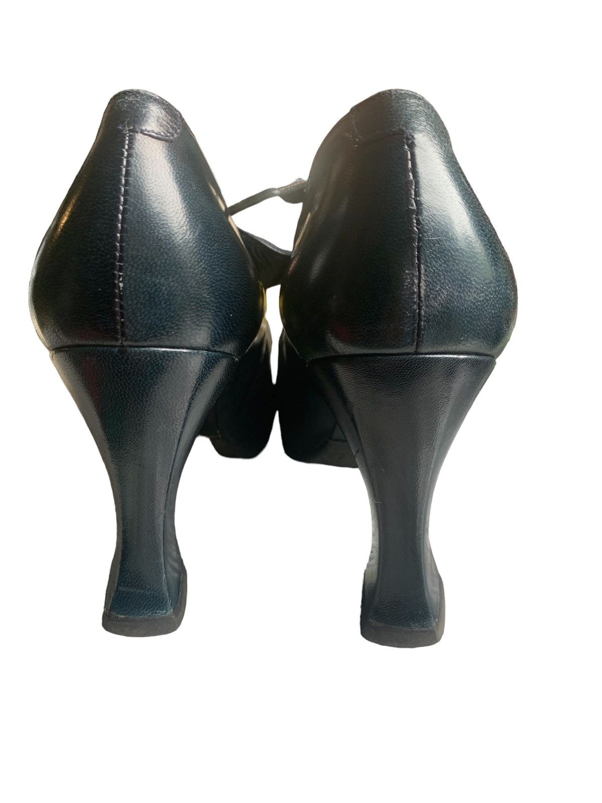 Other Blue leather laced heels Size US 8.5 / IT 38.5 - 4 Thumbnail