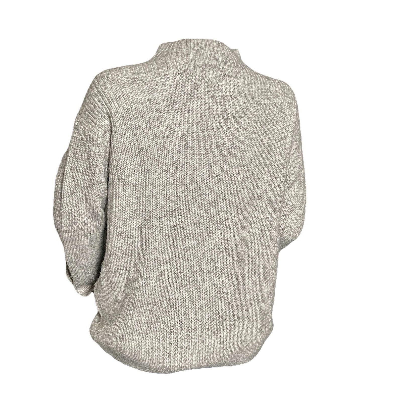 Ann Taylor Ann Taylor Petite Small Heather Gray Mock Turtleneck Sweater Size S / US 4 / IT 40 - 4 Thumbnail