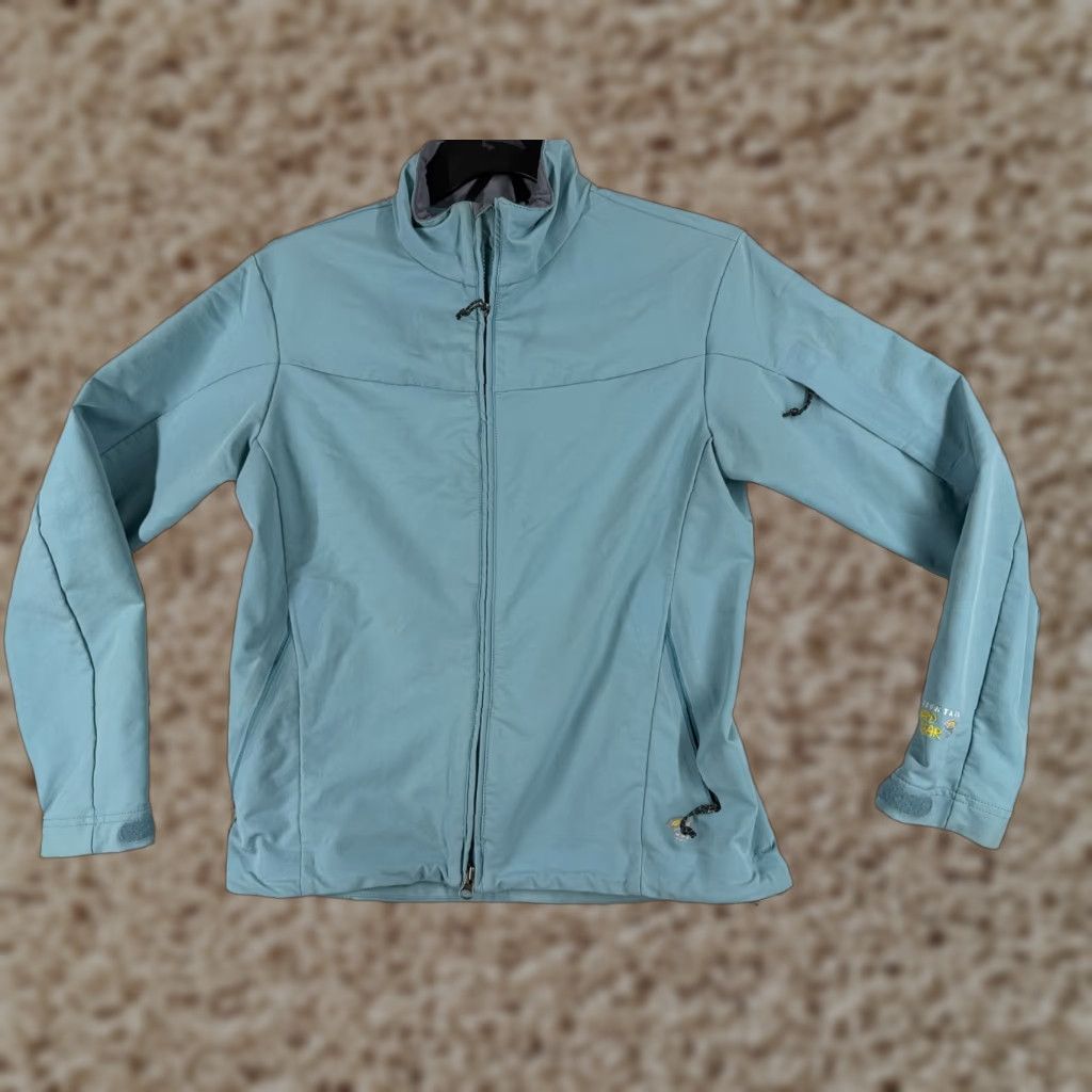 Mountain Hardwear Jacket Womens Medium Blue Full Zip Nylon Blend Mock Neck Jacket Womens Medium Blue Full Zip Nylon Blend Mock Neck