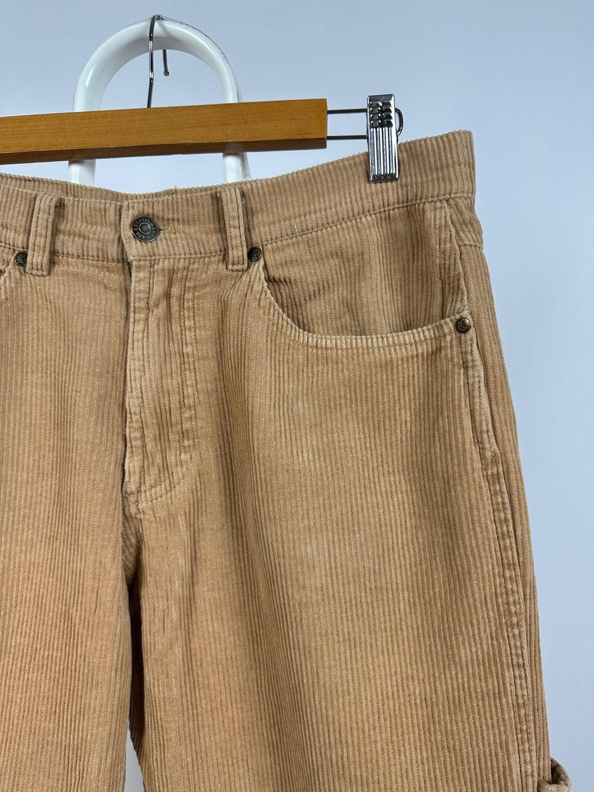Karl Kani Vintage Karl Kani Corduroy Y2K Rap Baggy Cargo Pants Size US 30 / EU 46 - 12 Thumbnail