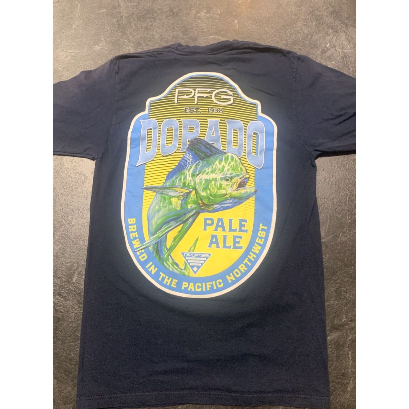 Vintage Columbia PFG T-Shirt Unisex Adults S Short Sleeve Blue Logo Graphic Beer Fish Outdoor Size US S / EU 44-46 / 1 - 2 Thumbnail