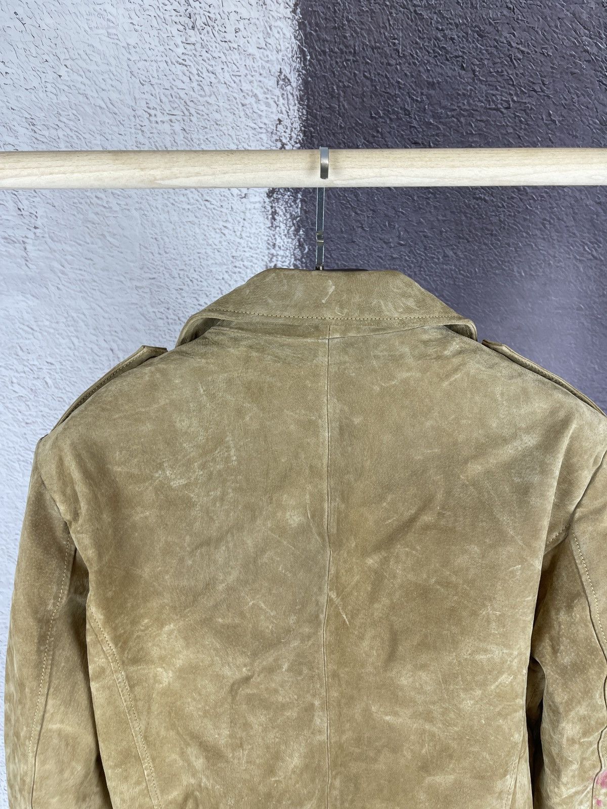 Genuine Leather Goosecraft brown Simpson JR suede leather motorcycle jacket Size US L / EU 52-54 / 3 - 14 Thumbnail