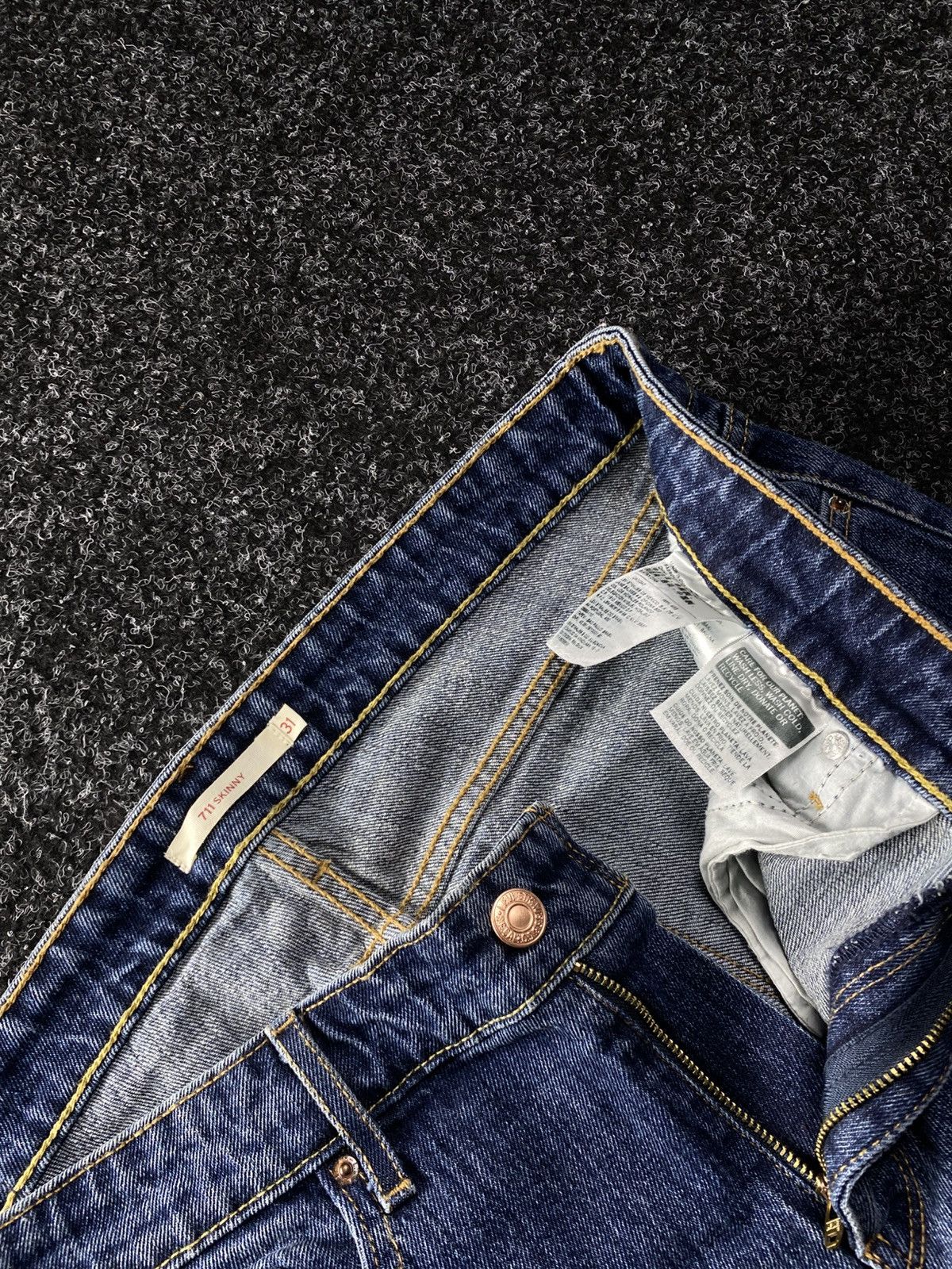 Levi's × Vintage Vintage 00s Levi's 711 Skinny Denim Jeans Size 31" - 7 Thumbnail