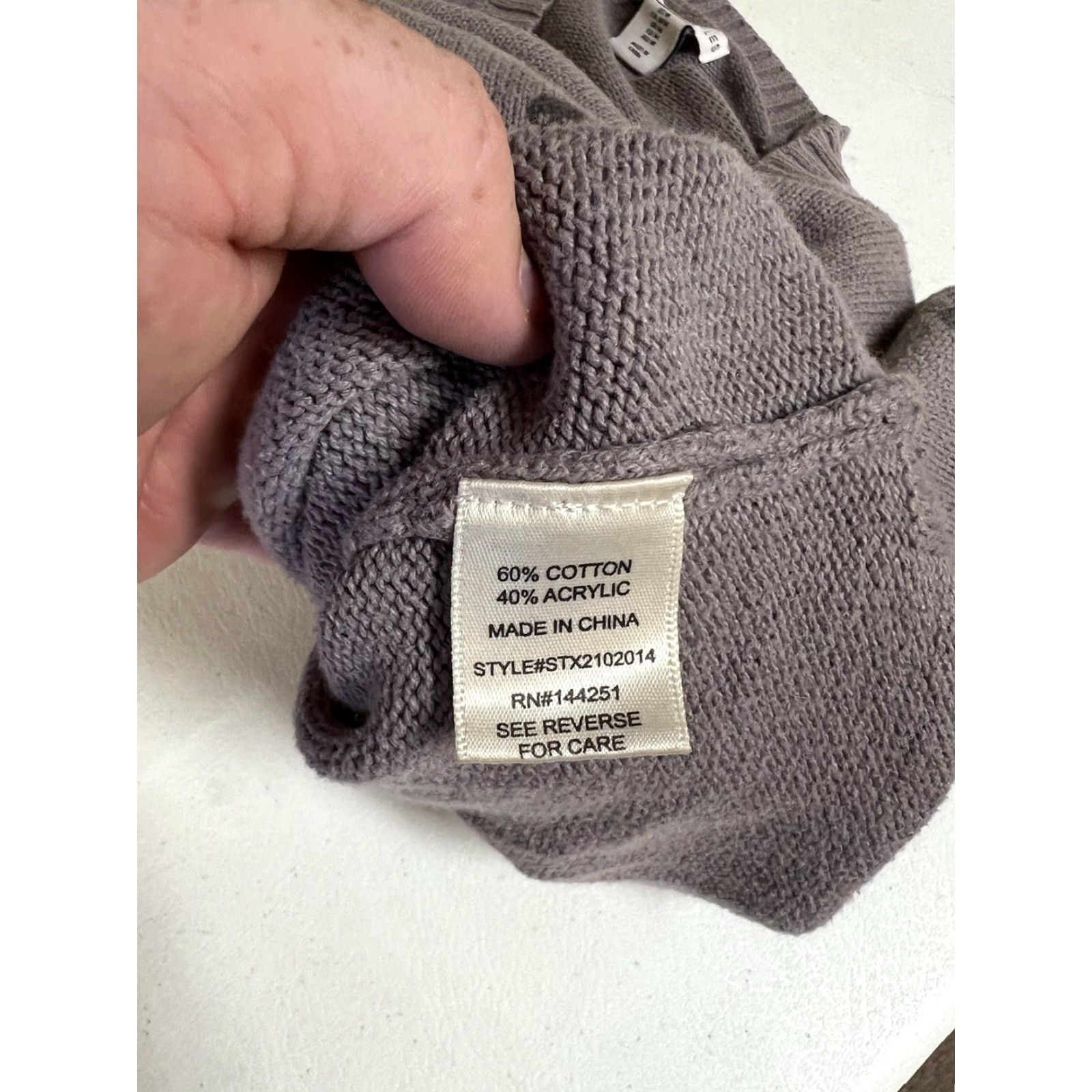 Vintage Sincerely Jules SweatEr Crewneck Pullover Crop Skull Knit Cotton Blend Women M Gray Taupe Regular Long Sleeve Casual Sweatshirt Size M / US 6-8 / IT 42-44 - 3 Thumbnail