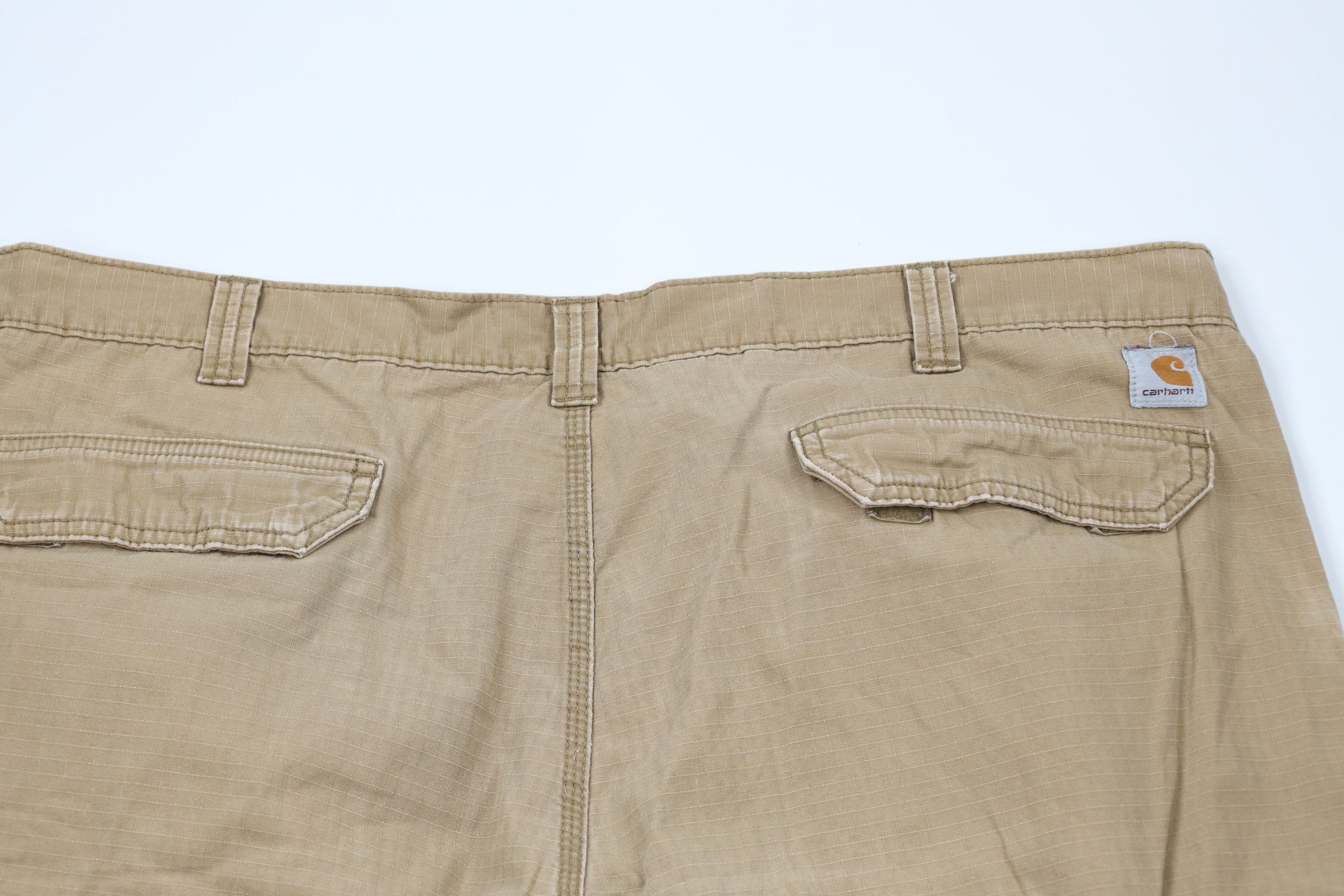 Carhartt × Vintage Vintage Carhartt Fit Ripstop Wide Leg Cargo Pants Beige Size 44 - 11 Thumbnail