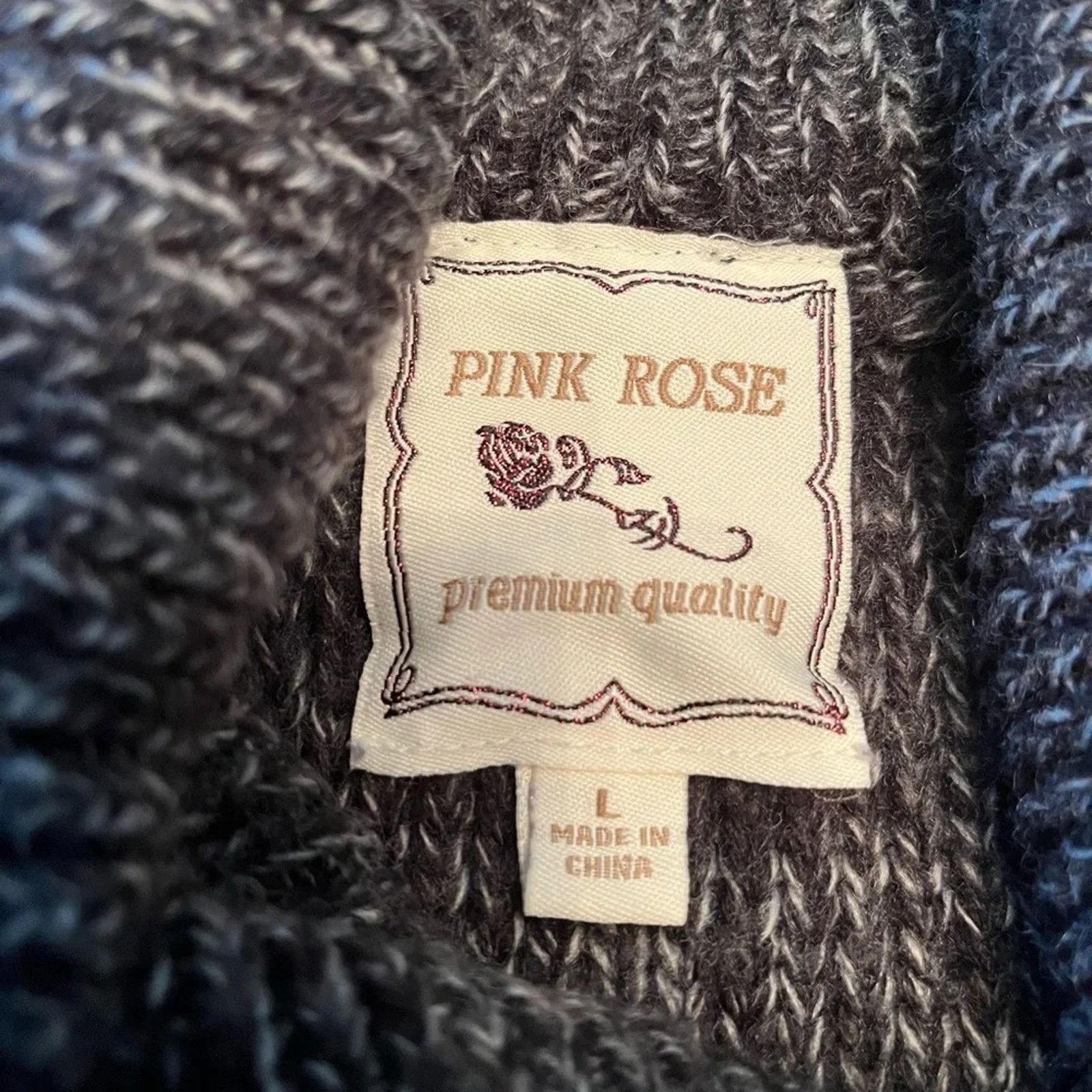 The Unbranded Brand Pink Rose cowl neck sweater dress, size Large. Size L / US 10 / IT 46 - 4 Thumbnail