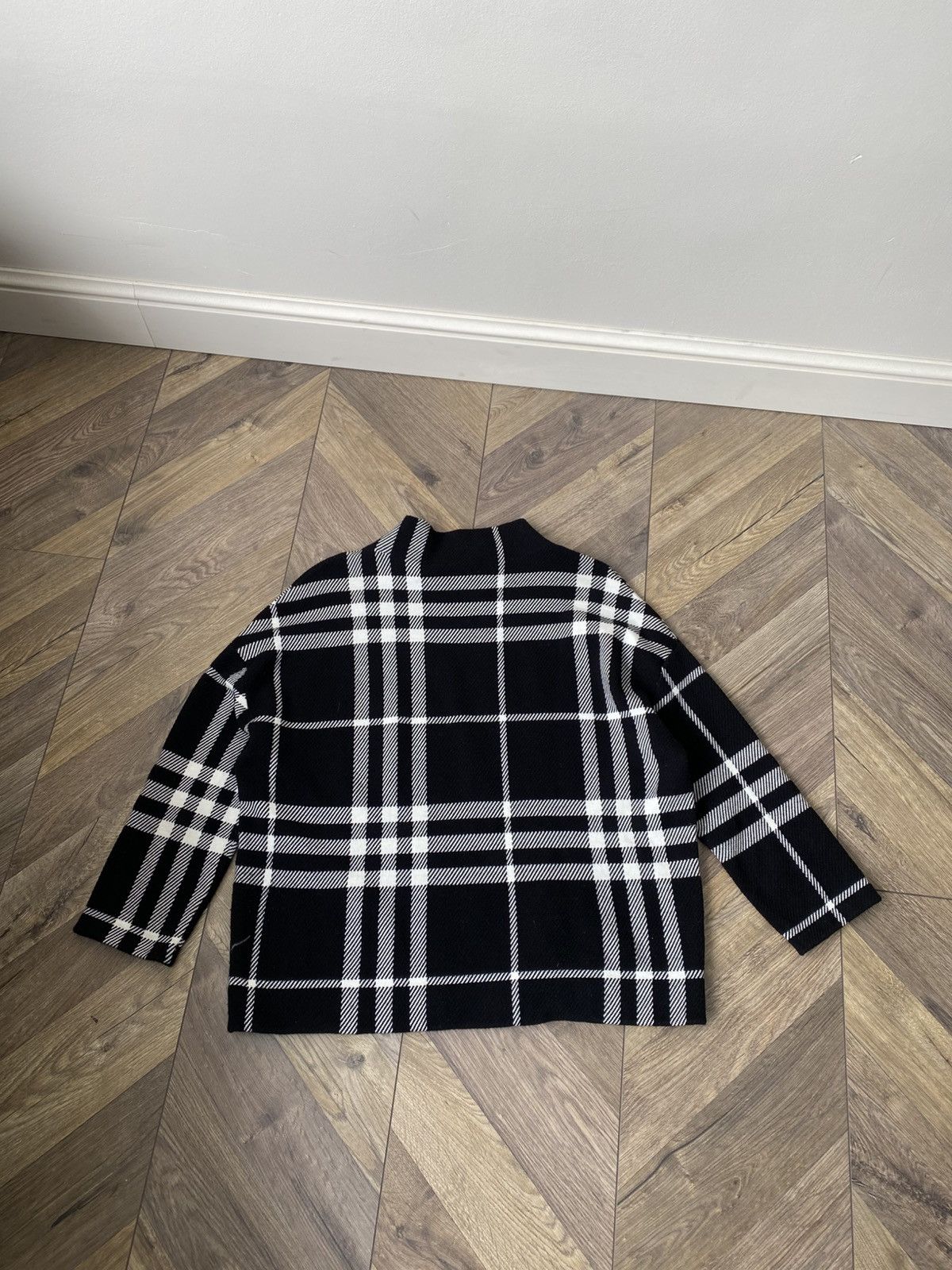 Akris Vintage Akris Punto Oversize Wool Sweater Womens Black White Size XL / US 12-14 / IT 48-50 - 10 Thumbnail
