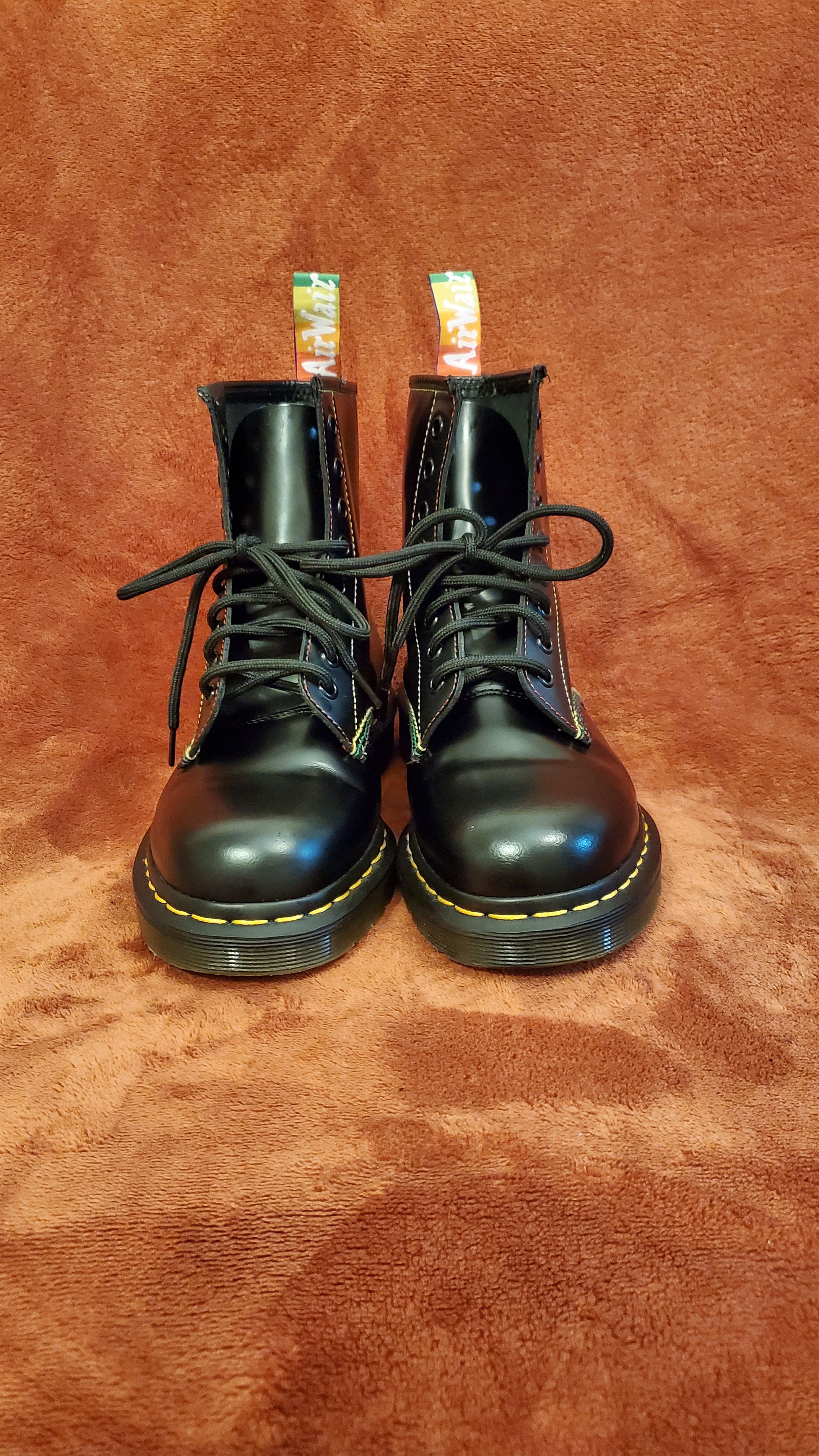 Dr. Martens DR MARTENS BLACK LEATHER PRIDE BOOTS Size US 8 / IT 38 - 9 Thumbnail