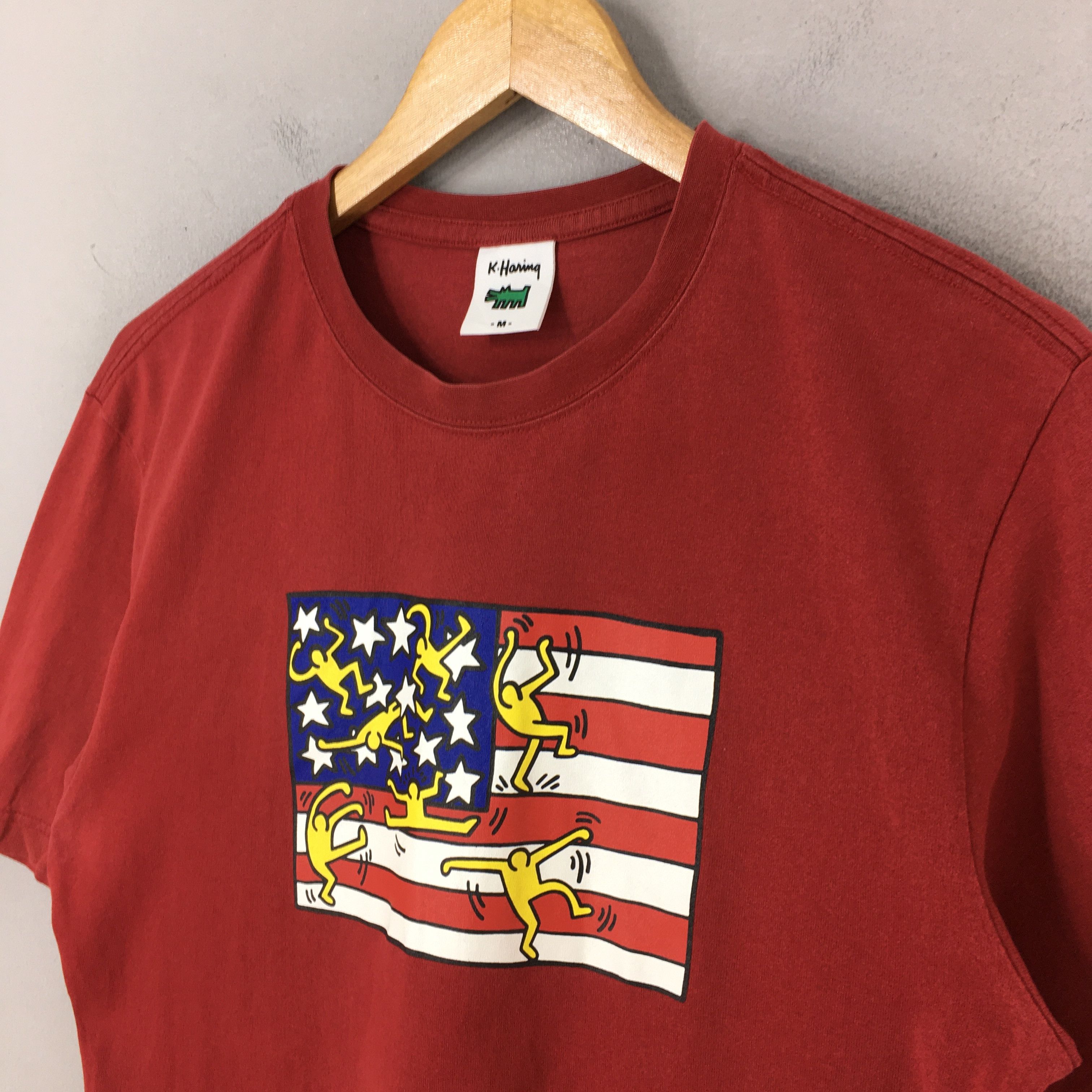 Keith Haring Vintage 90's Keith Haring American Flag Pop Art T shirt Size US M / EU 48-50 / 2 - 4 Thumbnail