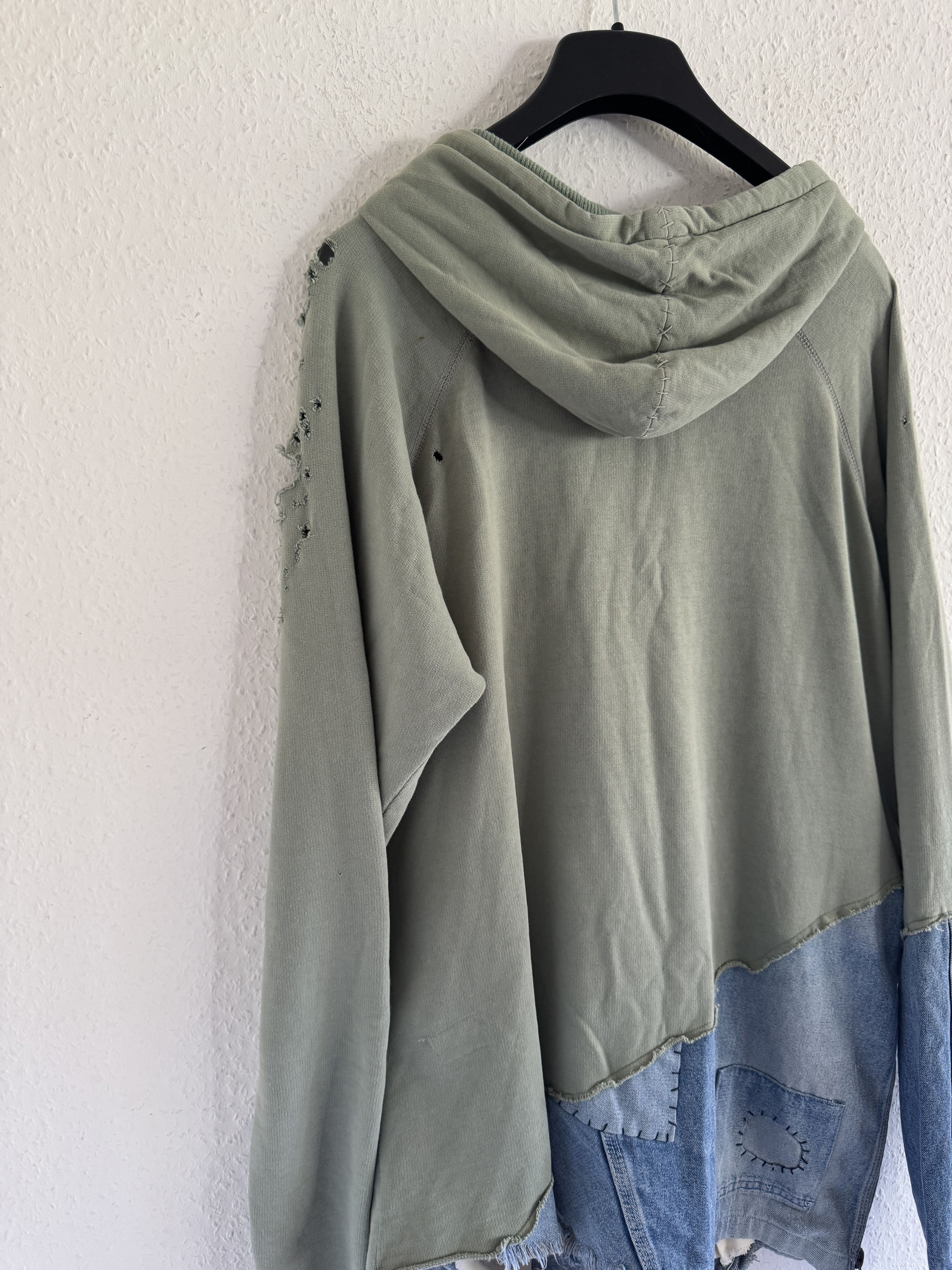 Greg Lauren Distressed Patchwork Hoodie Size US XL / EU 56 / 4 - 21 Thumbnail