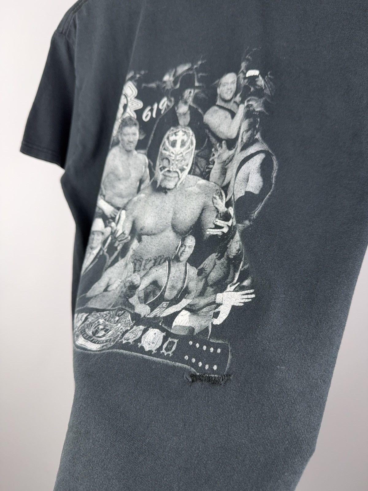 Vintage × WWE × WWF Vintage WWE Rey Mysterio 619 Double Sided Wrestling Tee M Size US M / EU 48-50 / 2 - 8 Thumbnail