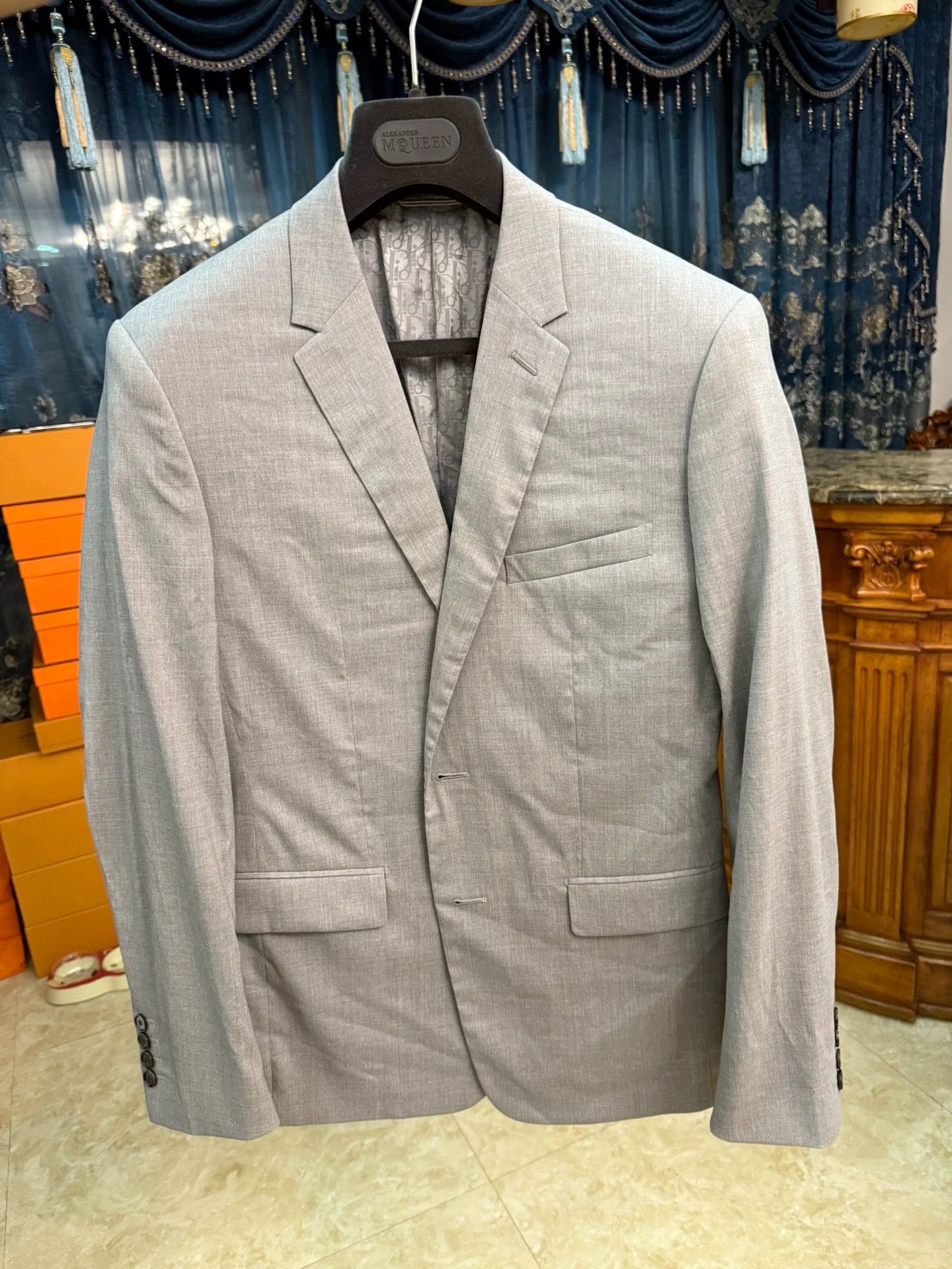 Dior Dior Collab Wool-Silk Blazer 48 New Silk All-Logo Lining Size 48R - 1 Thumbnail