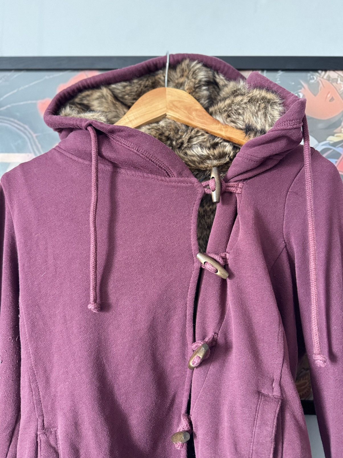 Hollister Hollister California VTG 2000s faux fur zip up hoodie jacket Size L / US 10 / IT 46 - 2 Thumbnail