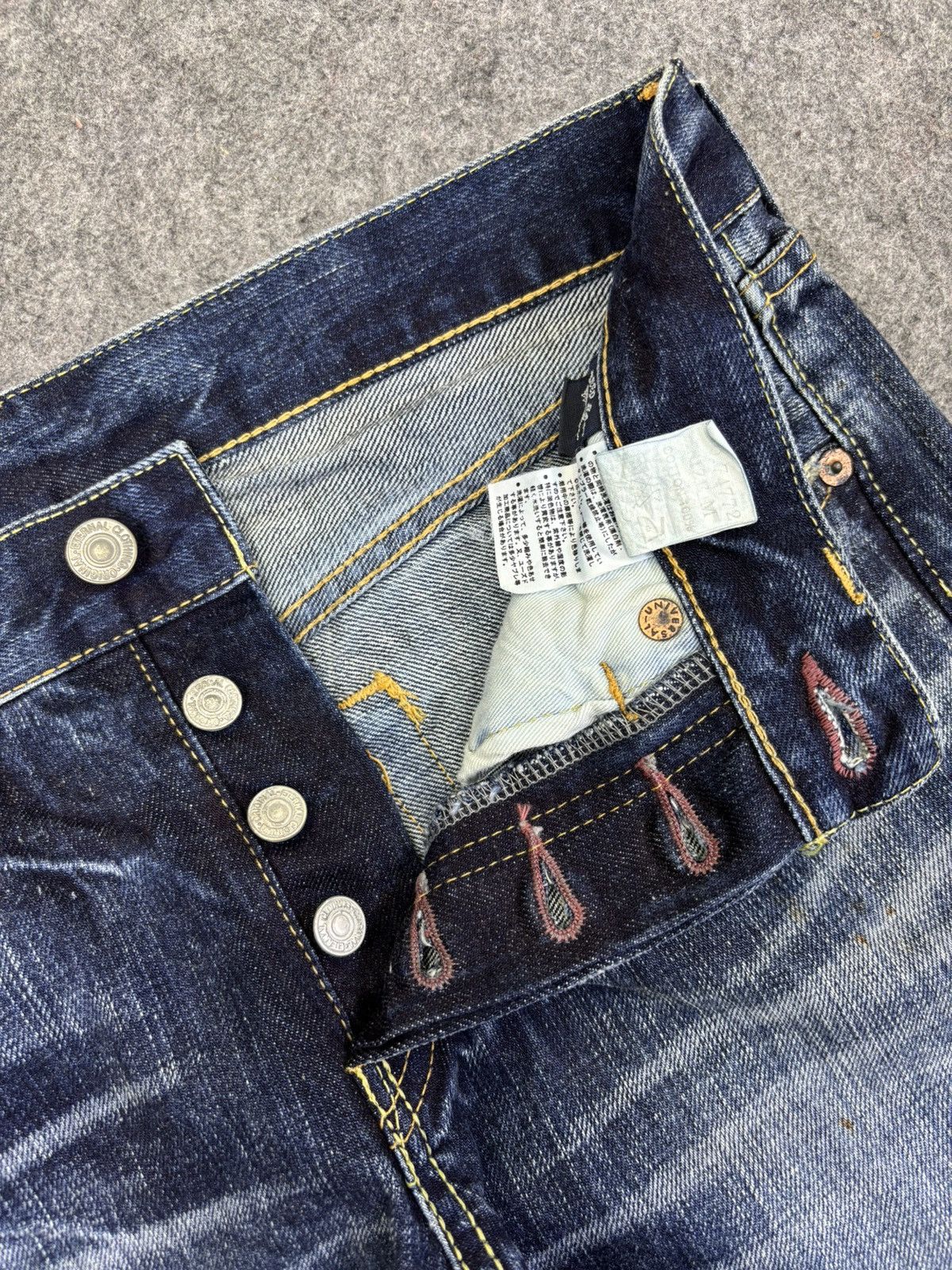 Eternal 💥Raw Sturdy Denim💥Vtg Eternal Insane Fades Denim F971 Size US 29 - 9 Thumbnail