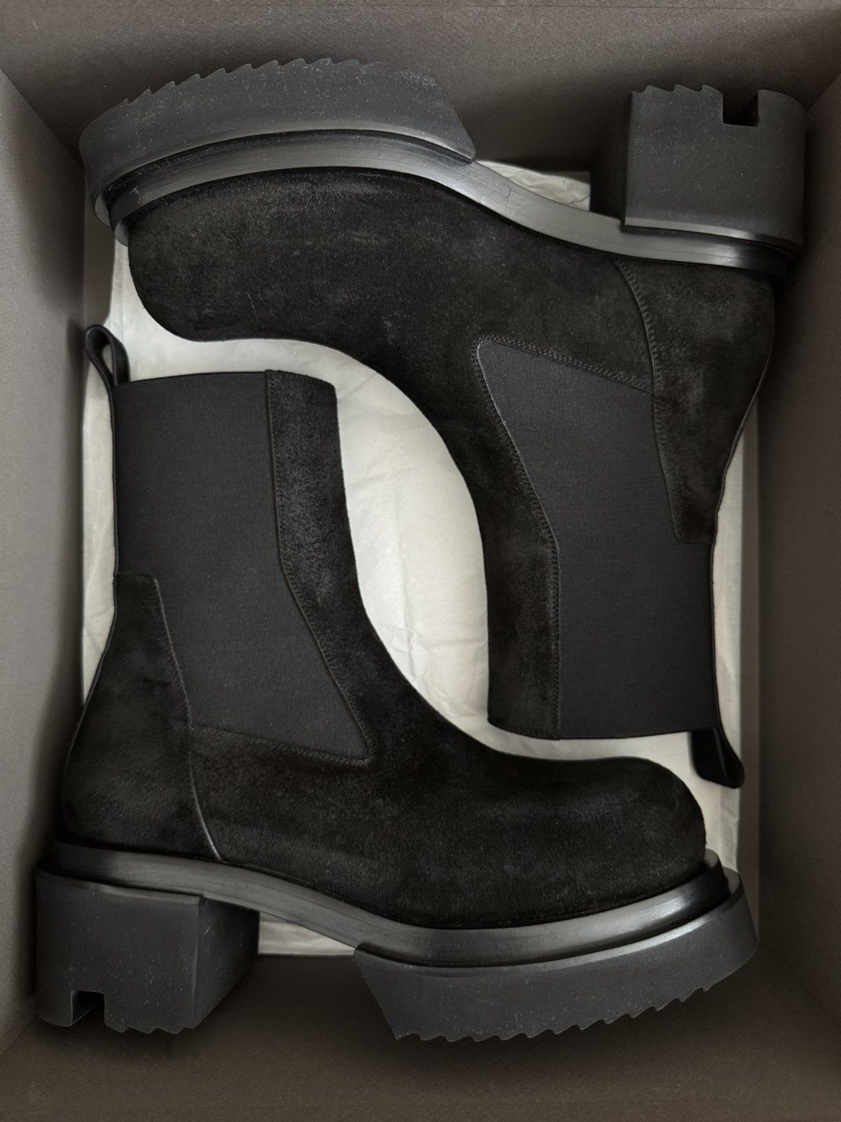 Rick Owens Beatle Bogun Suede Nubuck Boots Size US 10 / EU 43 - 1 Thumbnail