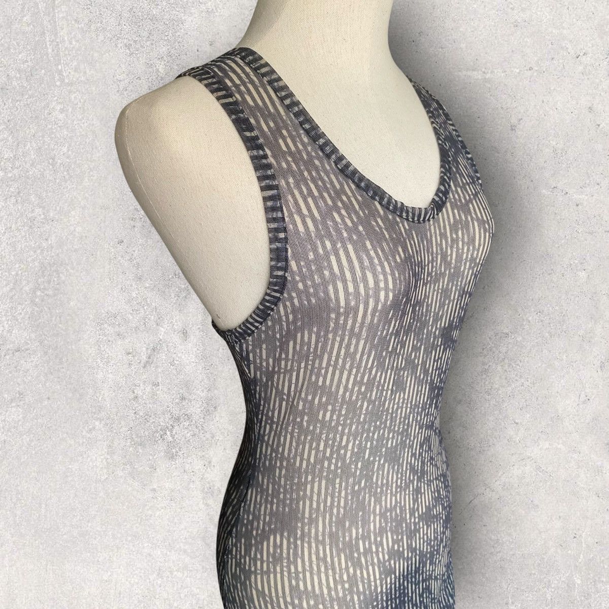 Jean Paul Gaultier Degrade Stripe Sheer Mesh Maxi Dress Size M / US 6-8 / IT 42-44 - 3 Thumbnail