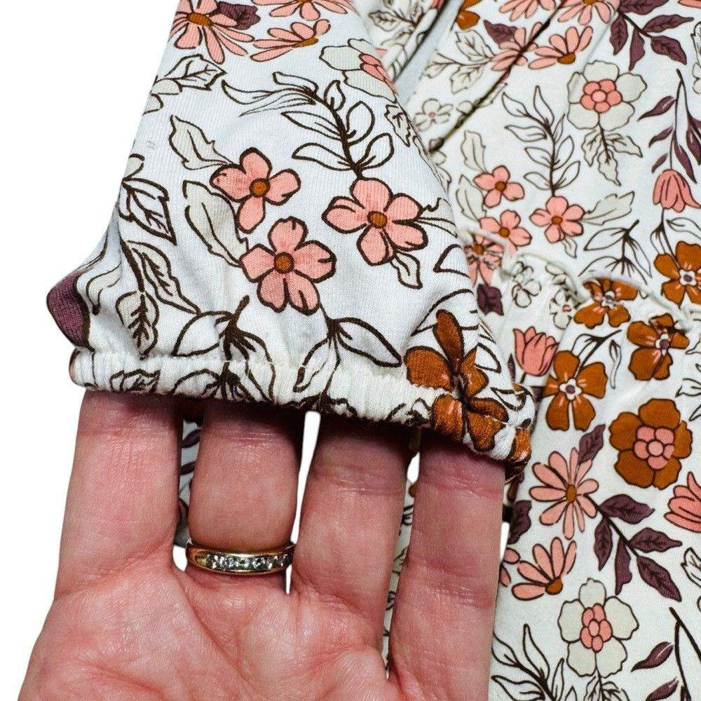 Haute Hippie New Haute Hippie Long Sleeve Floral Print Cotton Top Size XXS / US 00 / IT 34 - 5 Thumbnail
