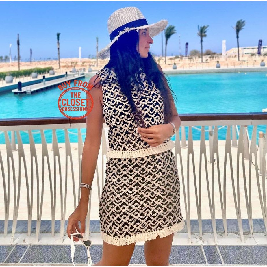 Mango Mango Crochet Co-Ord Set Resort Mini Skirt NWT Size M / US 6-8 / IT 42-44 - 12 Thumbnail
