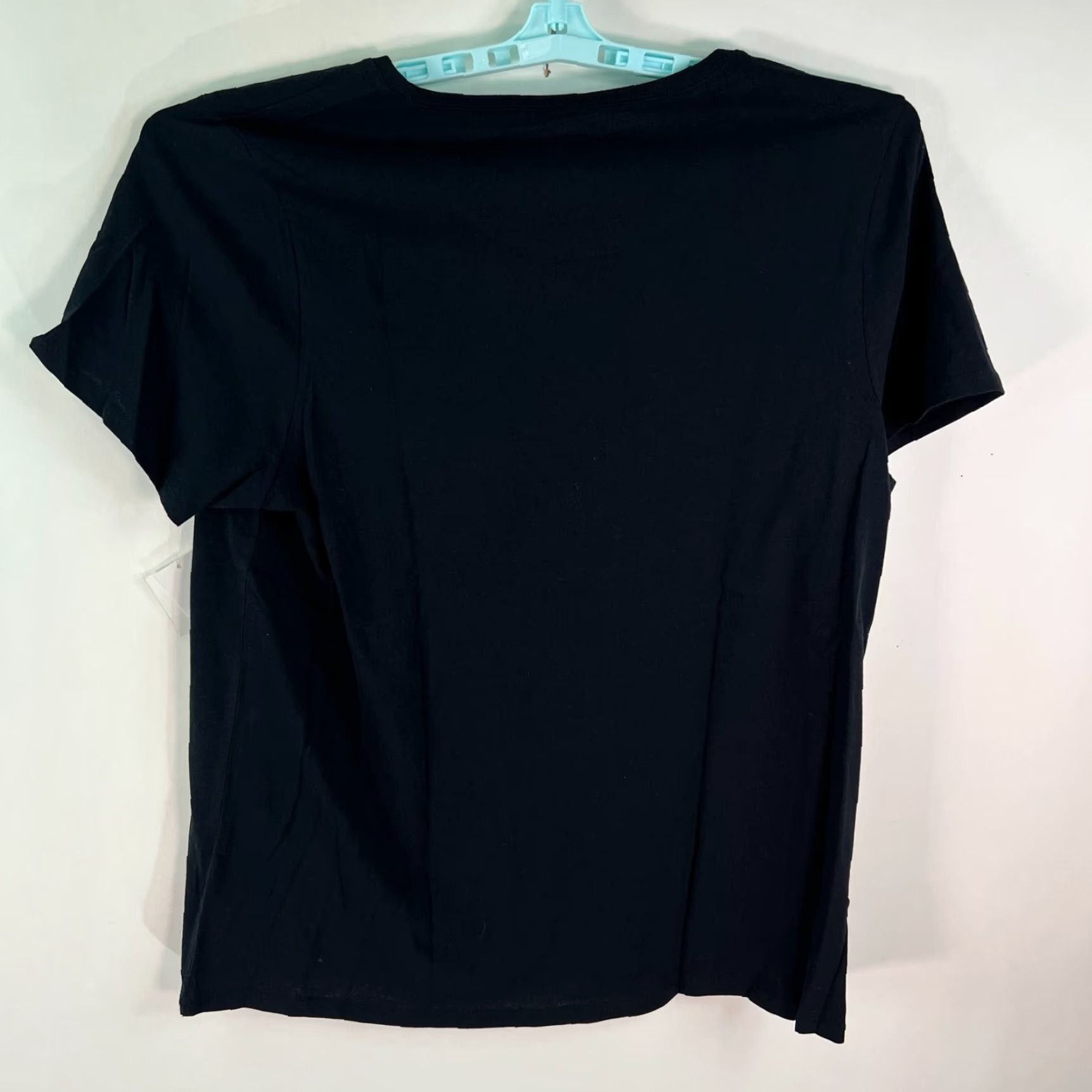 Vintage Bon Voyage Simply Basic Black Short Sleeve T Top XL Womens Casual Crew Neck Cotton Blend Jersey Logo Sequin 40/XL Size S / US 4 / IT 40 - 4 Thumbnail