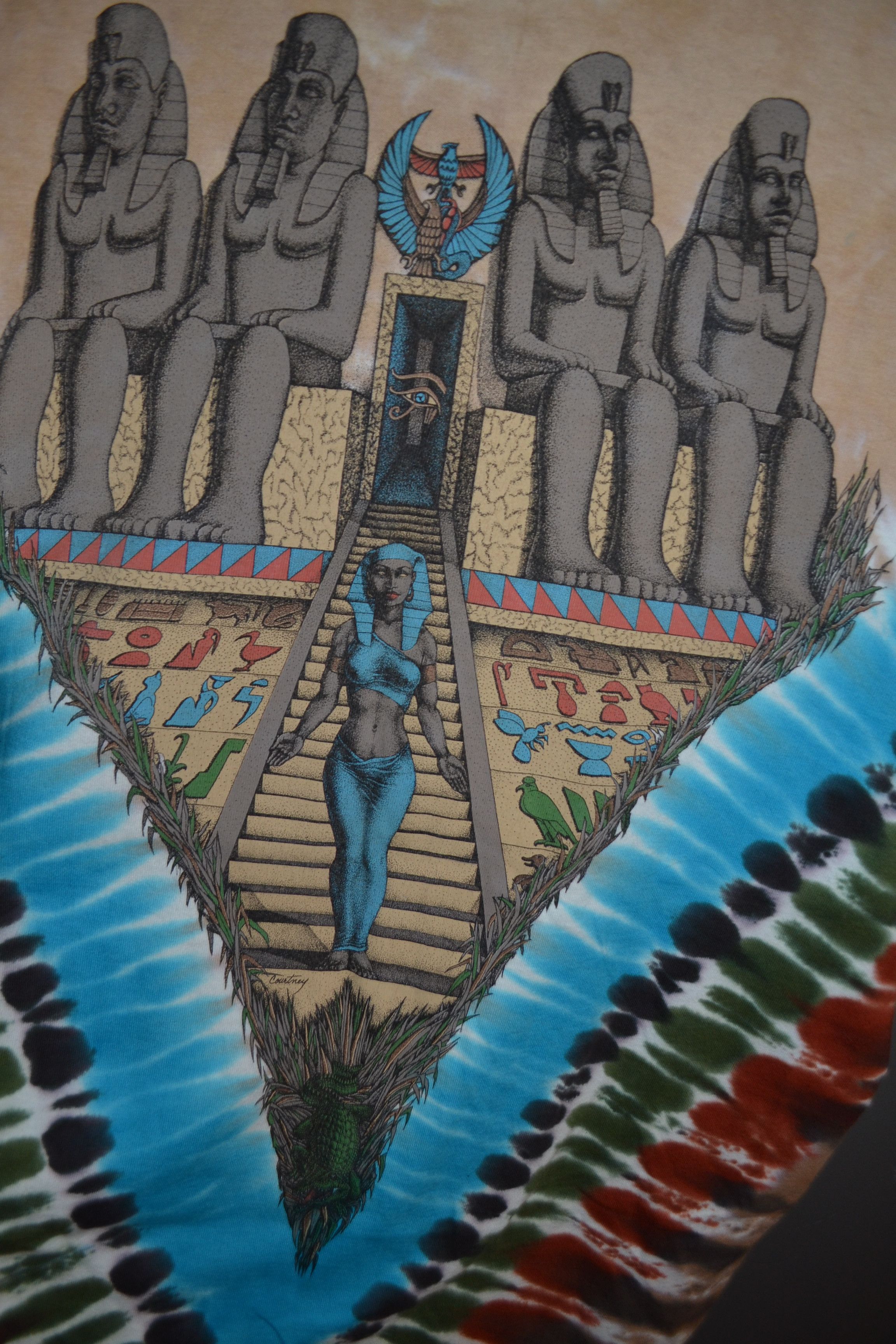 Vintage Vintage Single Stitch Egypt Tie Dye T shirt XL Size US XL / EU 56 / 4 - 8 Thumbnail
