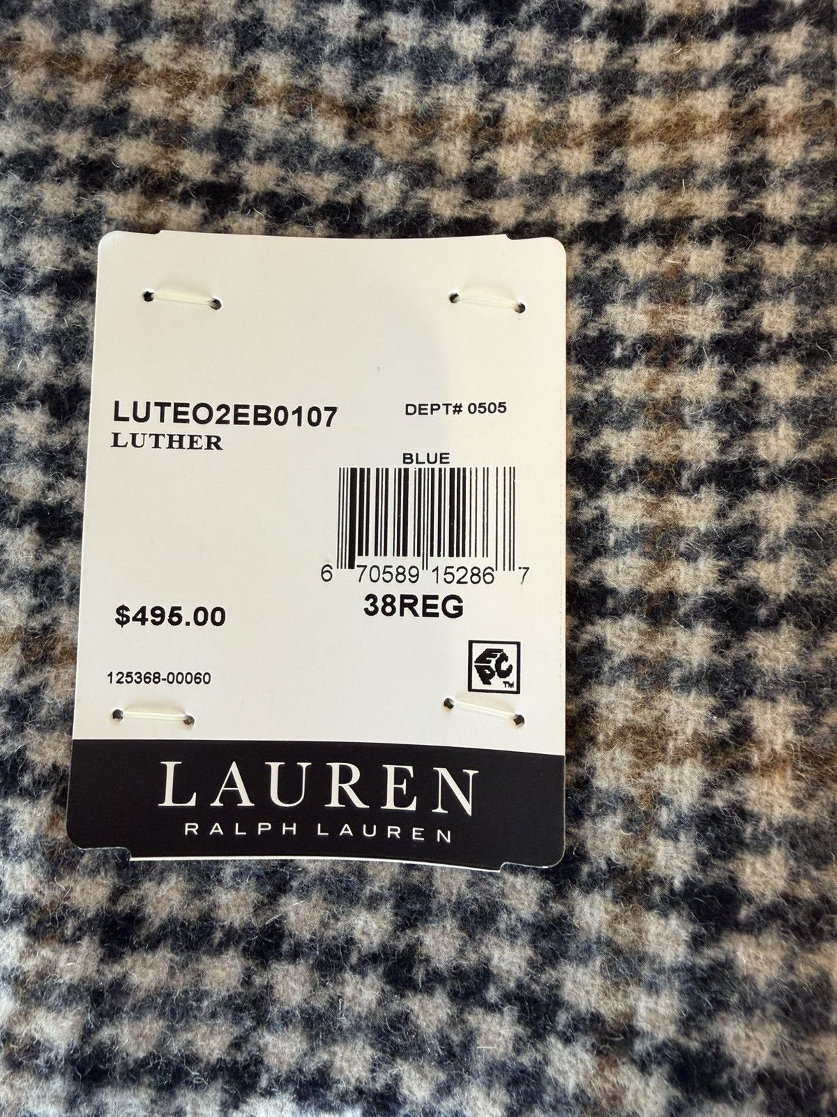 Lauren Ralph Lauren Lauren Ralph Lauren “Luther” Houndstooth Beige Wool Overcoat Size US M / EU 48-50 / 2 - 4 Thumbnail