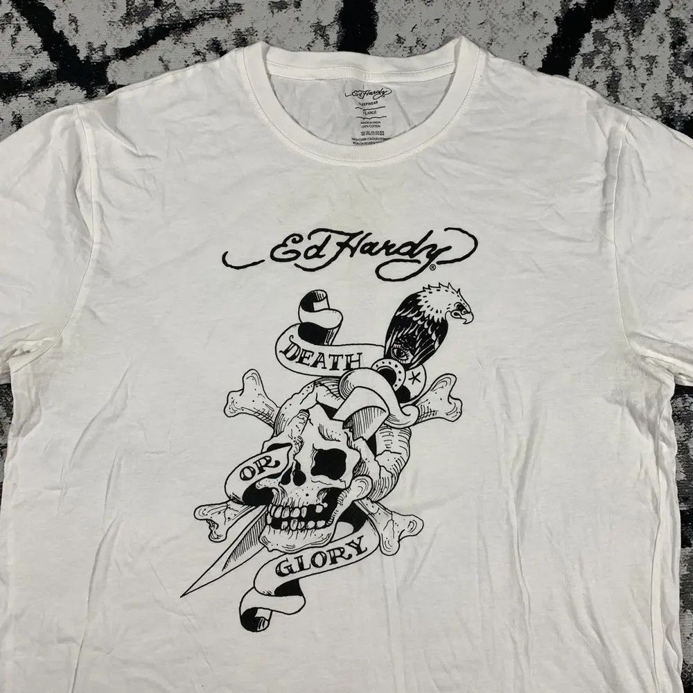 Ed Hardy × Vintage Ed hardy Y2K Vintage Tshirt Tee drip tattoo print goth Size US XL / EU 56 / 4 - 2 Thumbnail