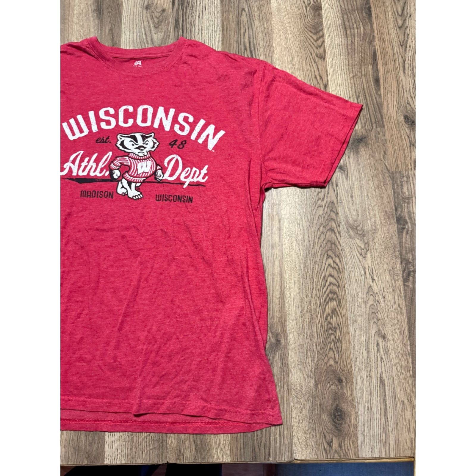 Vintage J. American Vintage Shirts Men's XL Red Short Sleeve Crew Neck T-Shirt Regular Fit Size US XL / EU 56 / 4 - 3 Thumbnail