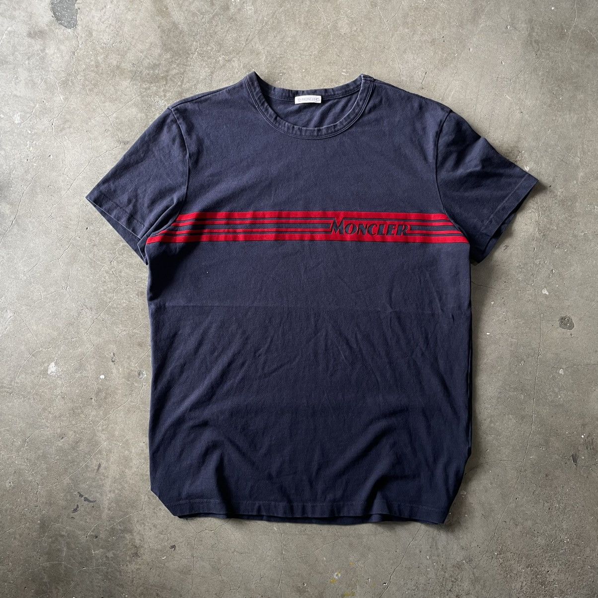 Moncler Striped Logo Tee