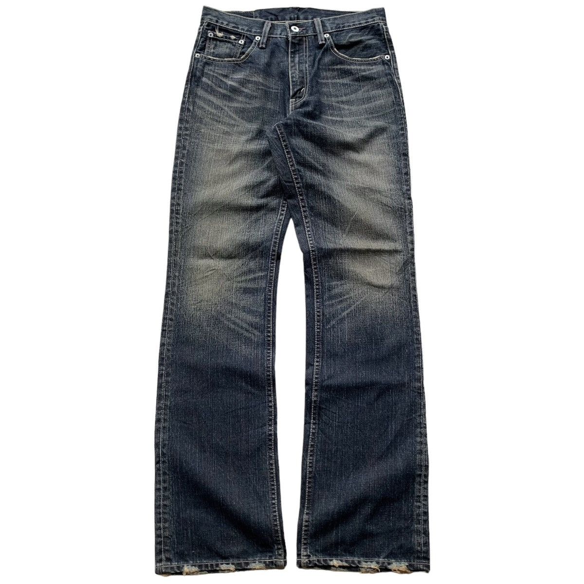 Rare Distressed Levi's 507 Mud Wash Flared Jeans