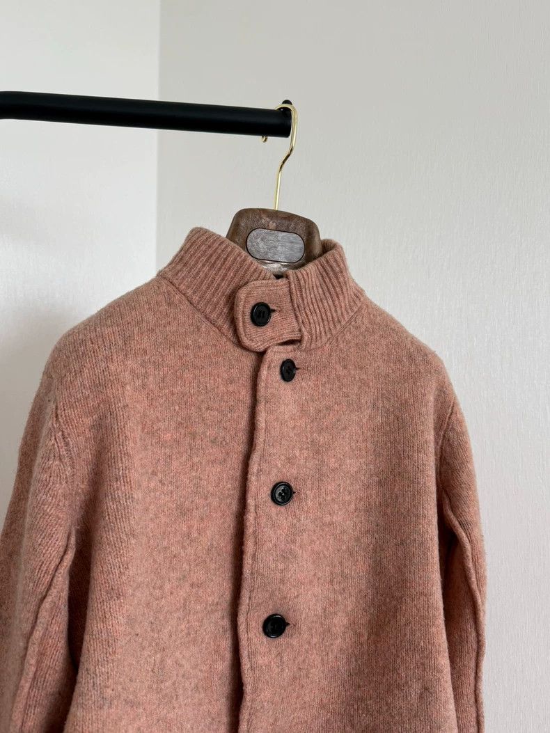 Y's Y's Flesh pink pure wool mid-neck sweater jacket Size US M / EU 48-50 / 2 - 4 Thumbnail