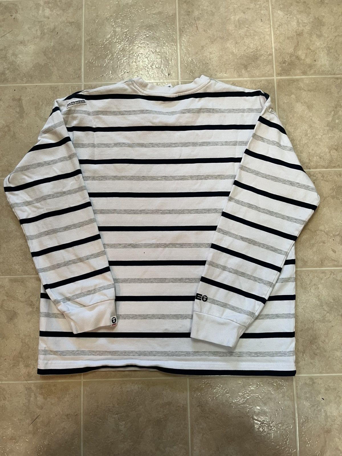 Aape AAPE/BAPE stripped long sleeve shirt Size US XL / EU 56 / 4 - 2 Thumbnail