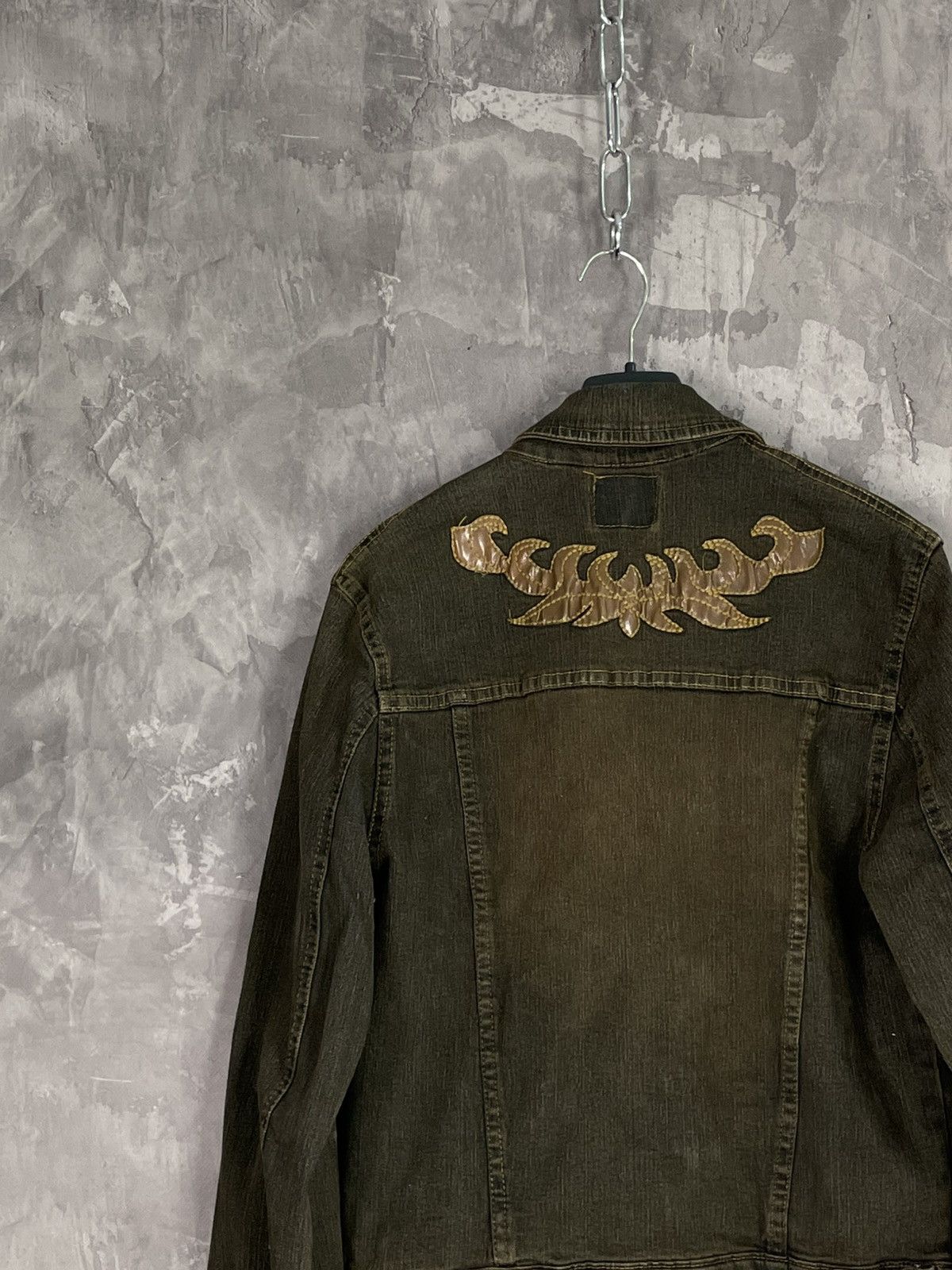 If Six Was Nine × Japanese Brand JAPANESE BRAND TRIBAL BROWN DISTRESSED Y2K DENIM JACKET Size M / US 6-8 / IT 42-44 - 4 Thumbnail
