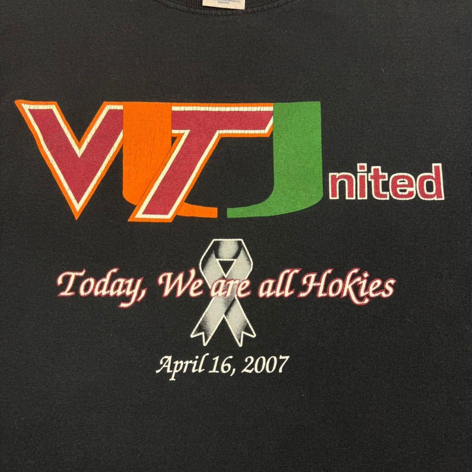 Jerzees Virginia Tech VT 2007 Memorial Miami College Shirt Size M Size US M / EU 48-50 / 2 - 3 Thumbnail