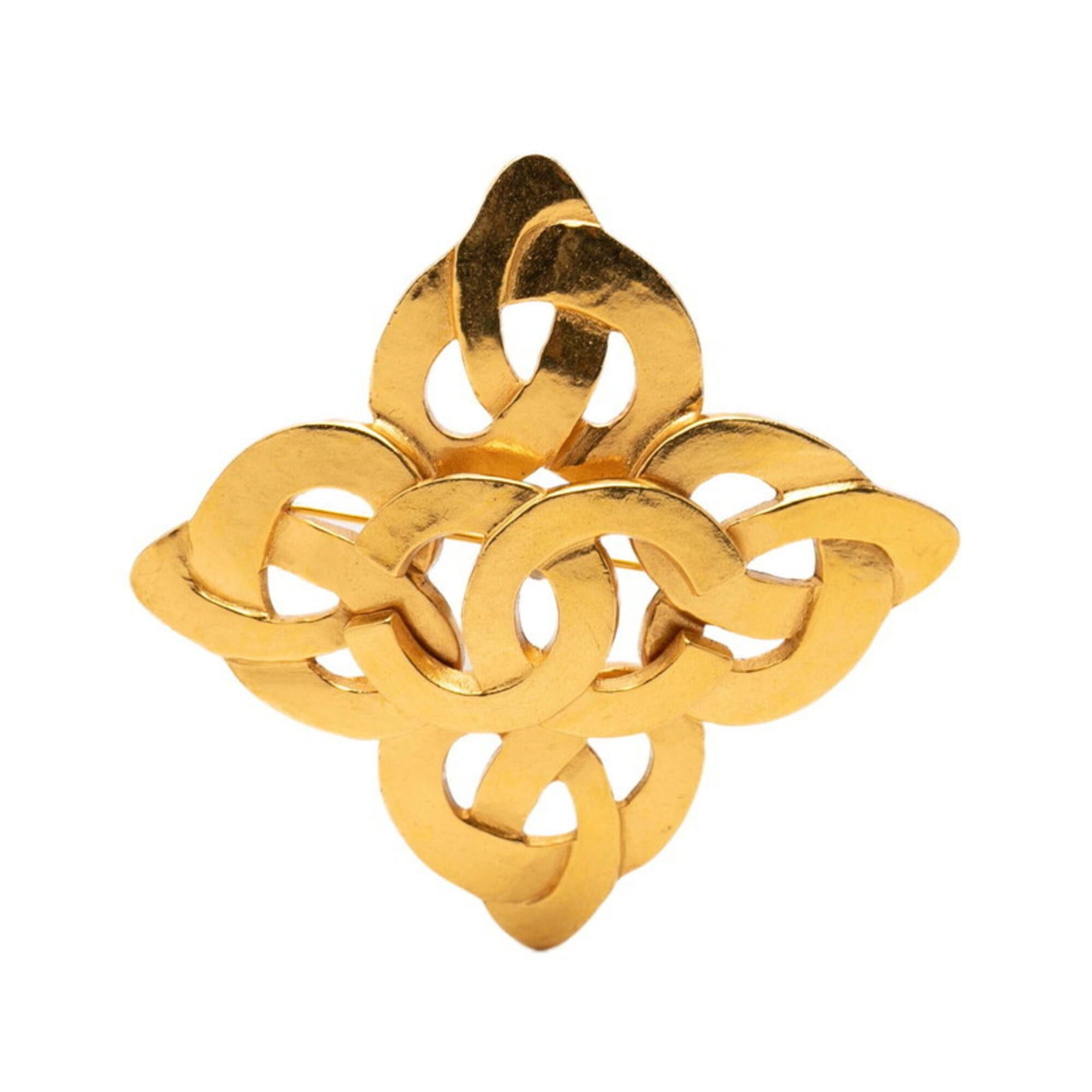 Chanel Chanel Coco Mark Brooch, Gold Plated, Women's CHANEL Size ONE SIZE - 1 Thumbnail