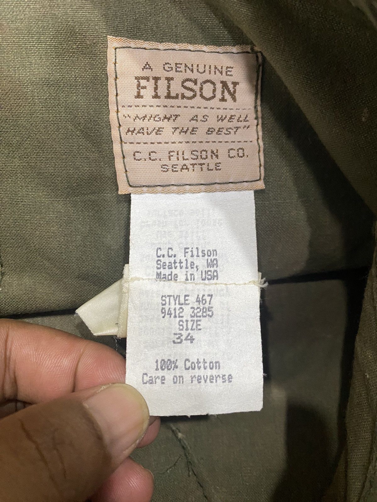 Filson CC FILSON GARMENT SEATTLE SPECIAL PARAFFIN BASE RARE Size US 32 / EU 48 - 7 Thumbnail