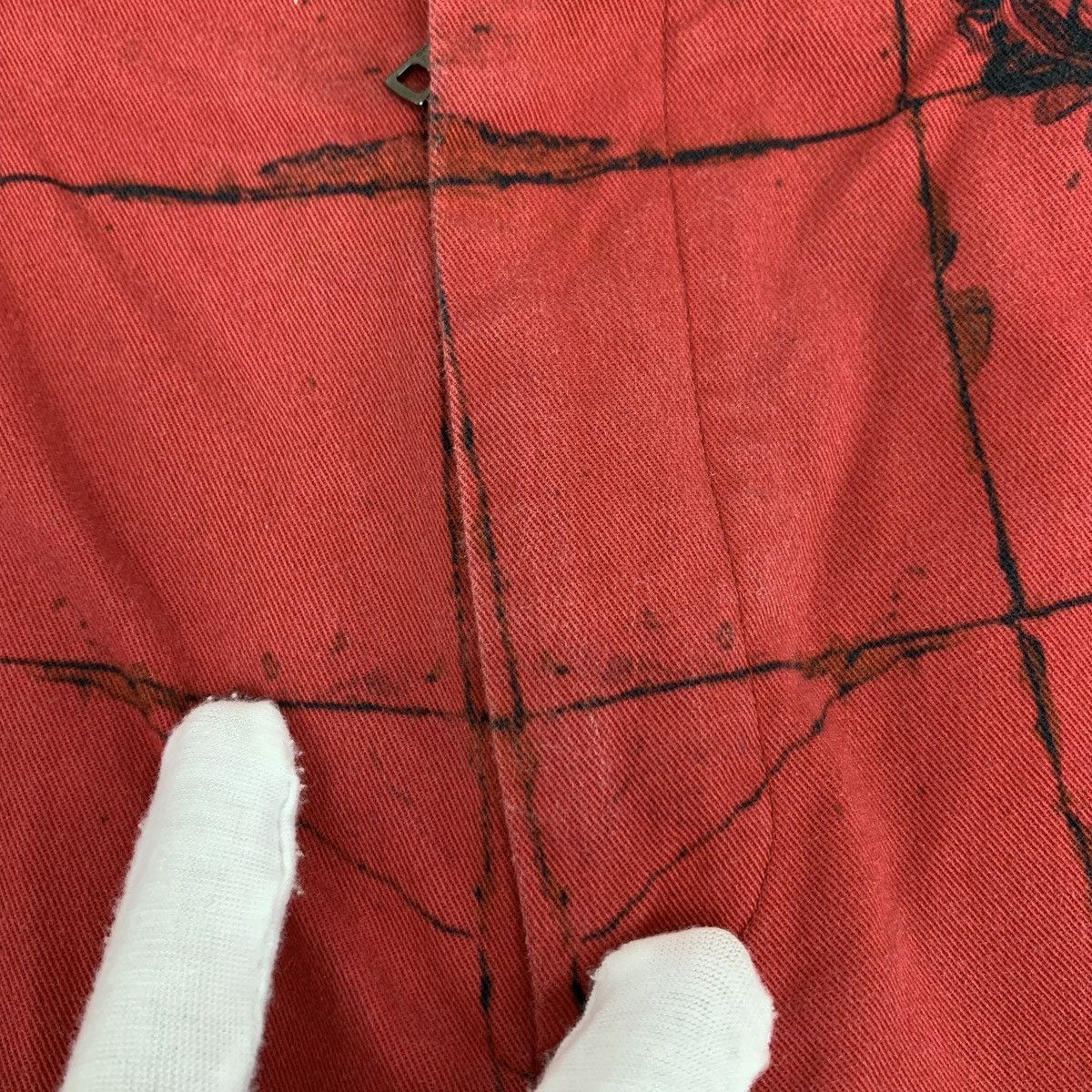 Dolce & Gabbana Dolce&Gabbana Red Plaid Hand-Painted Straight Pants K26WX Size 34" / US 12 / IT 48 - 7 Thumbnail