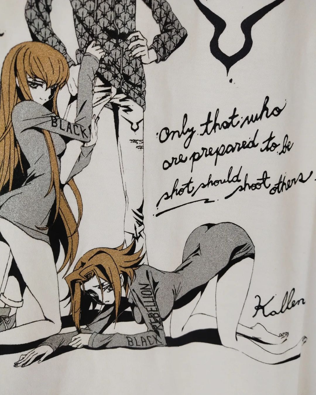 Anime Code Geass x R4G Love White Anime Tees Size US M / EU 48-50 / 2 - 3 Thumbnail
