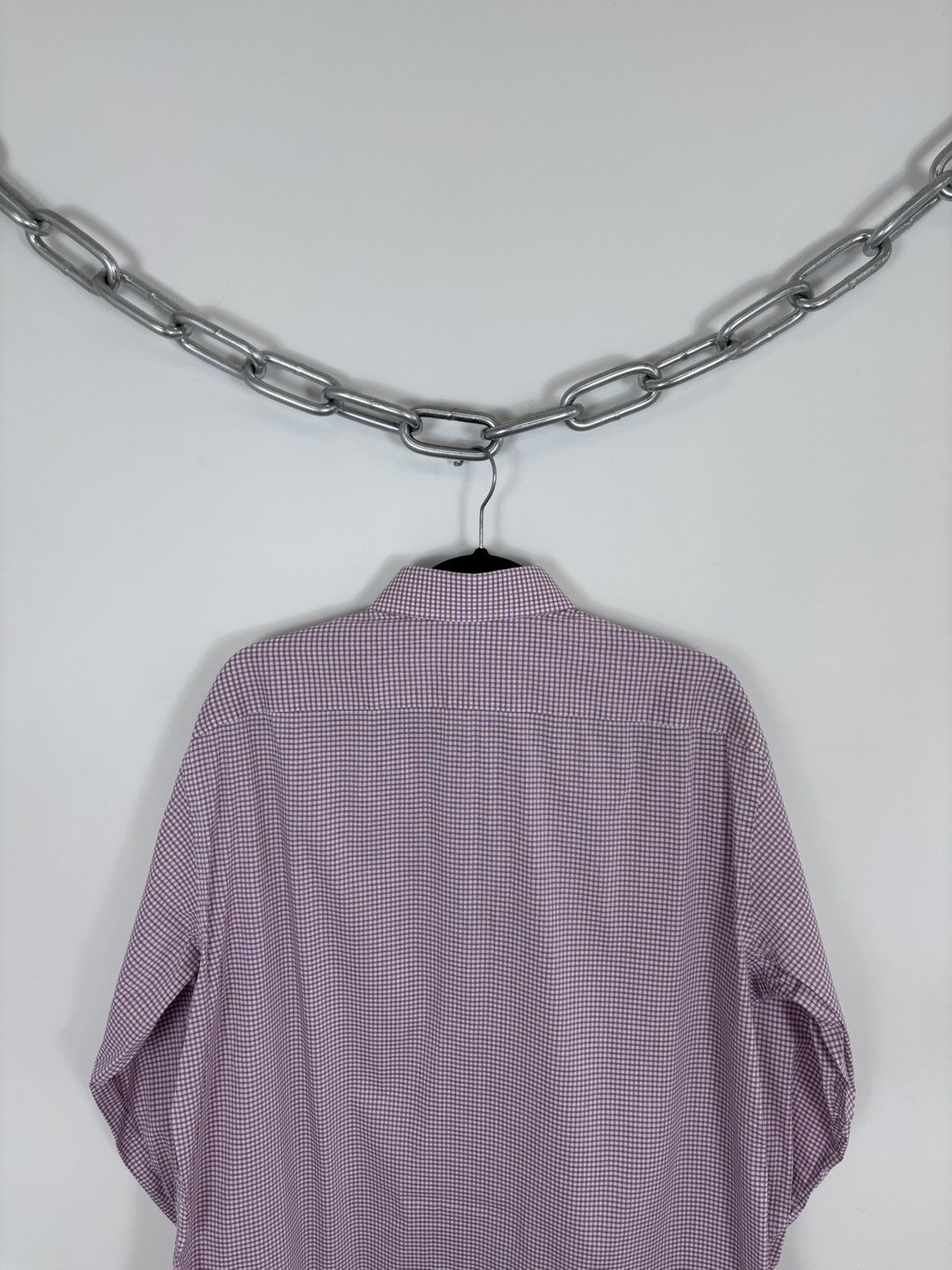 Brioni Brioni Men’s Micro Check Pink Button Down Long Sleeve Shirt Size US L / EU 52-54 / 3 - 14 Thumbnail