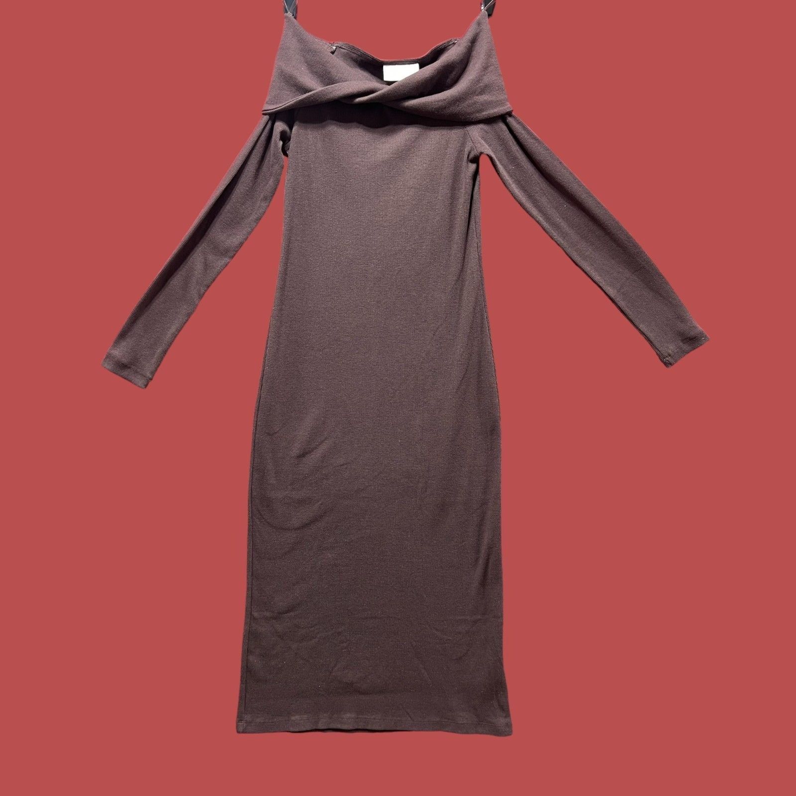 Other Universal Thread - Women's Long Sleeve Midi Bodycon Dress - Size XS / US 0-2 / IT 36-38 - 2 Thumbnail