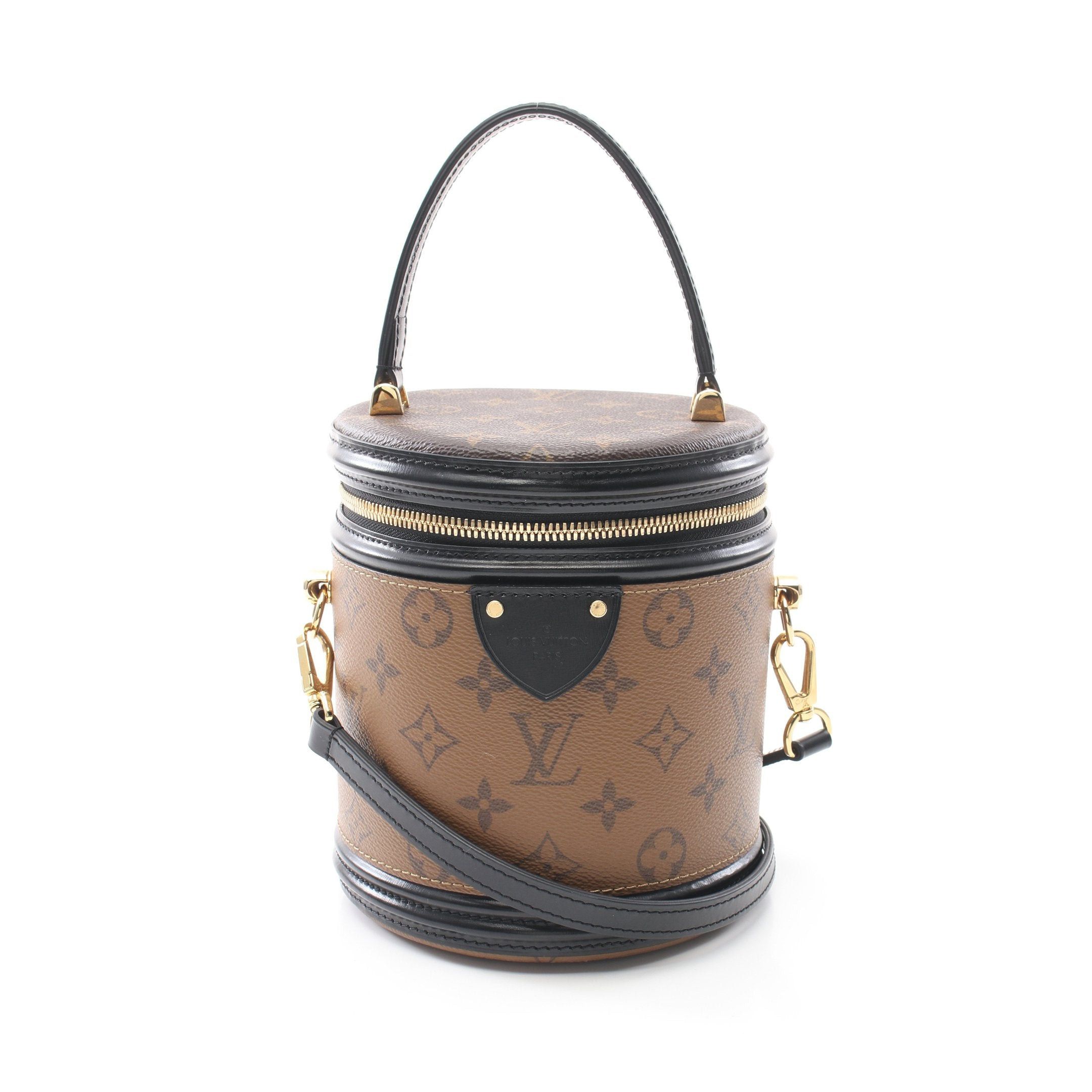 Louis Vuitton Louis Vuitton Cannes Monogram Reverse Handbag Vanity Bag Leather Brown Black Size ONE SIZE - 1 Thumbnail